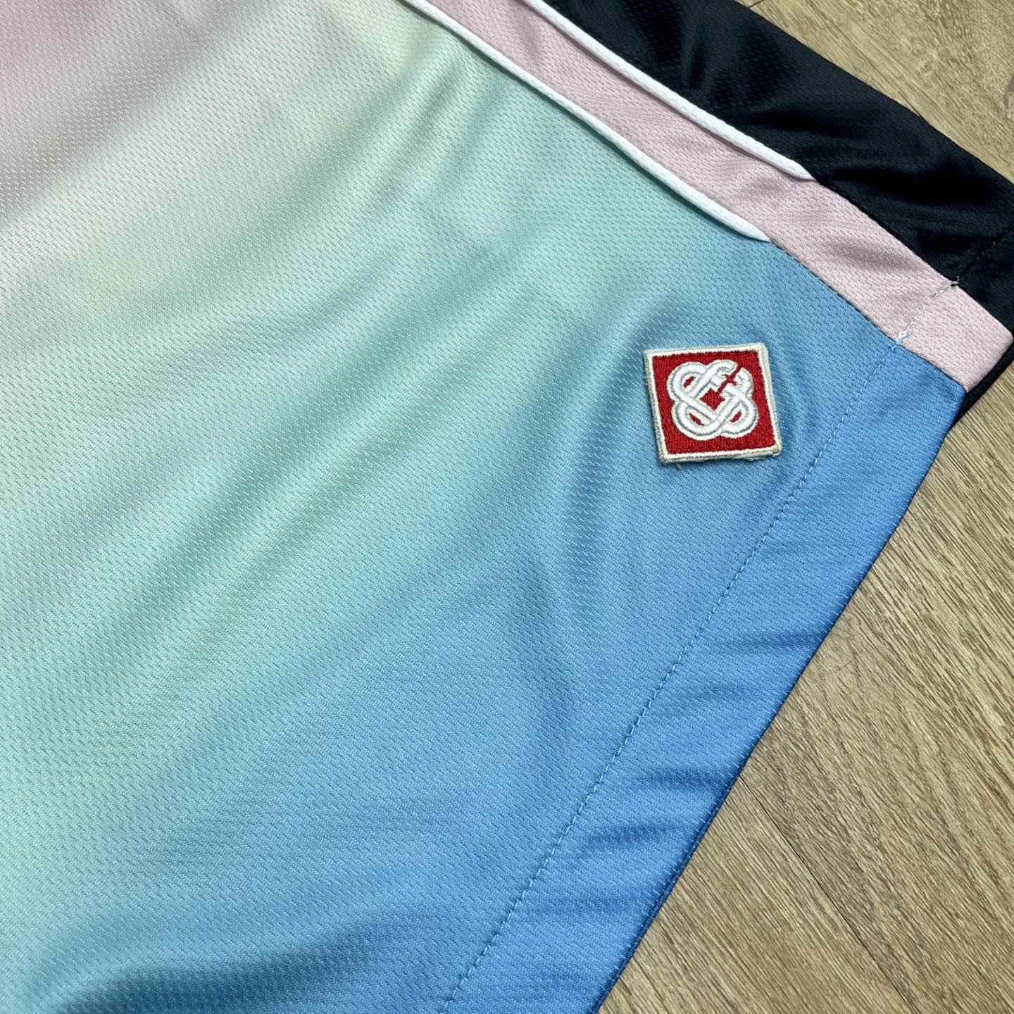 Casablanca Pastel Gradient Football Shorts   C1006 - DopestKickz