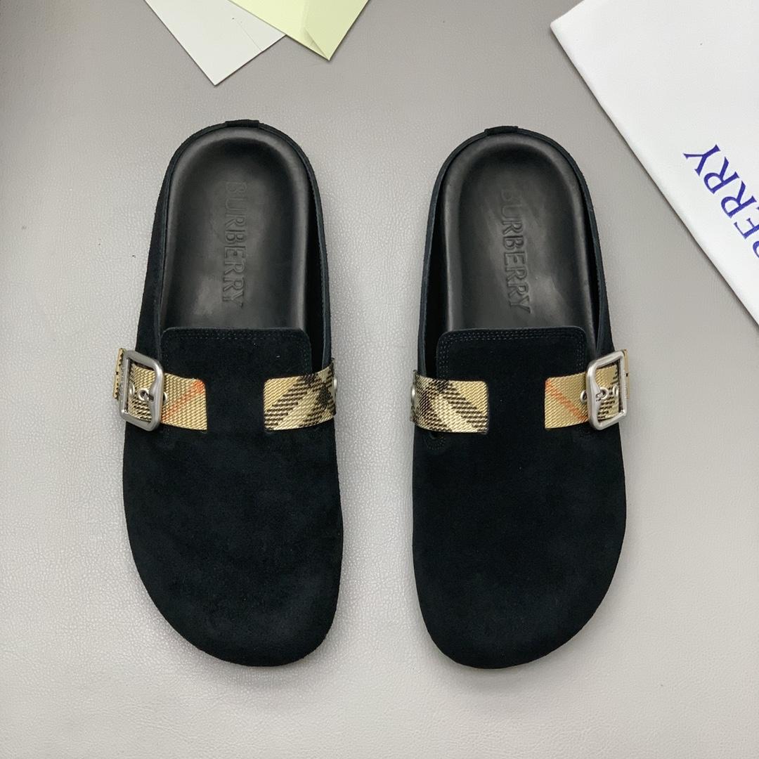 Burberry Suede Urchin Clogs - DopestKickz