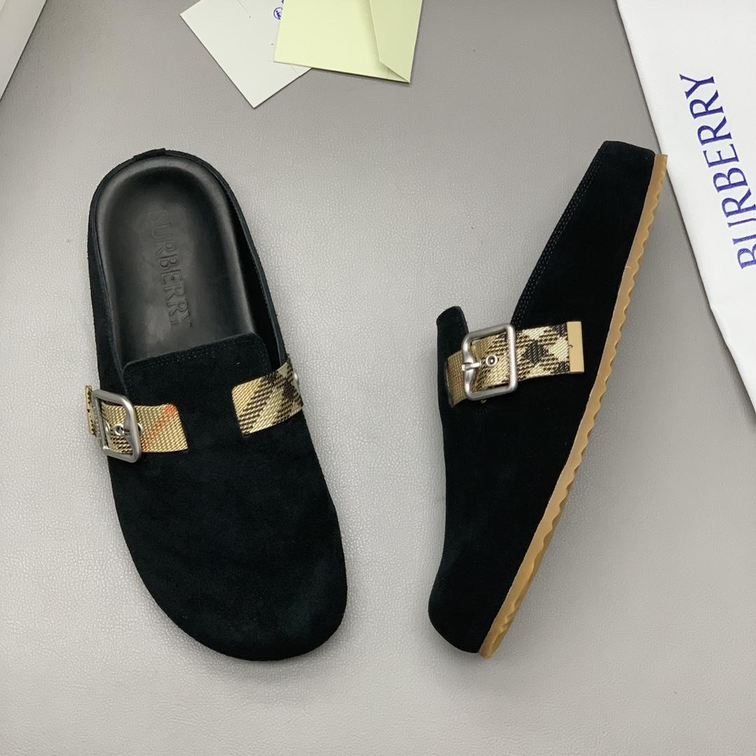 Burberry Suede Urchin Clogs - DopestKickz