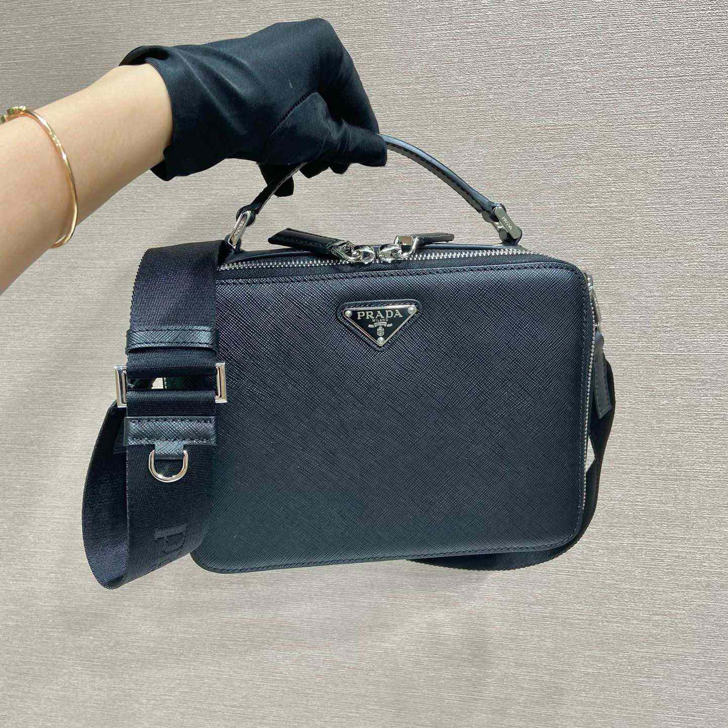 Prada Medium Prada Brique Saffiano Leather Bag - DopestKickz