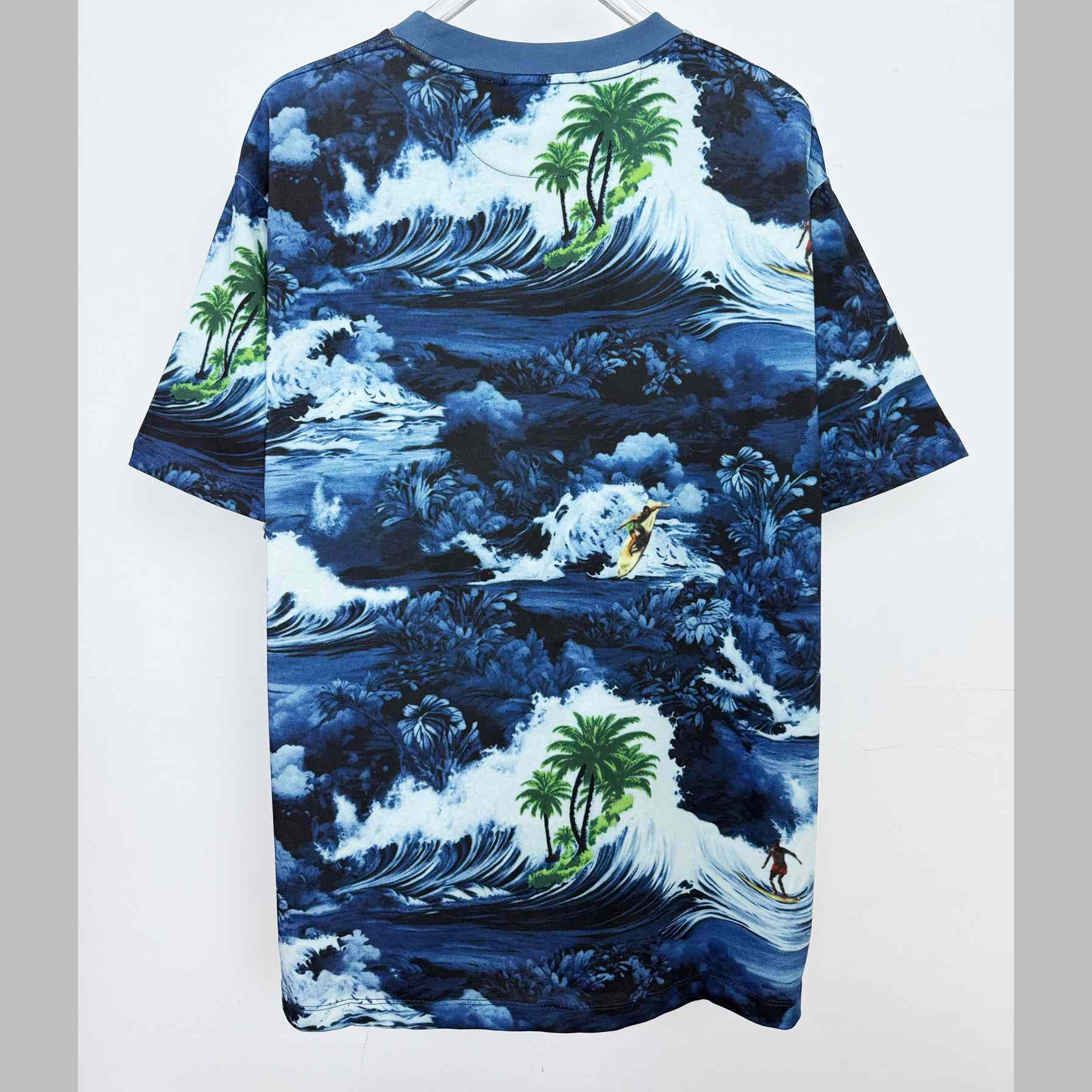 Louis Vuitton Printed Short-Sleeved Cotton T-Shirt   1AFRFH - DopestKickz