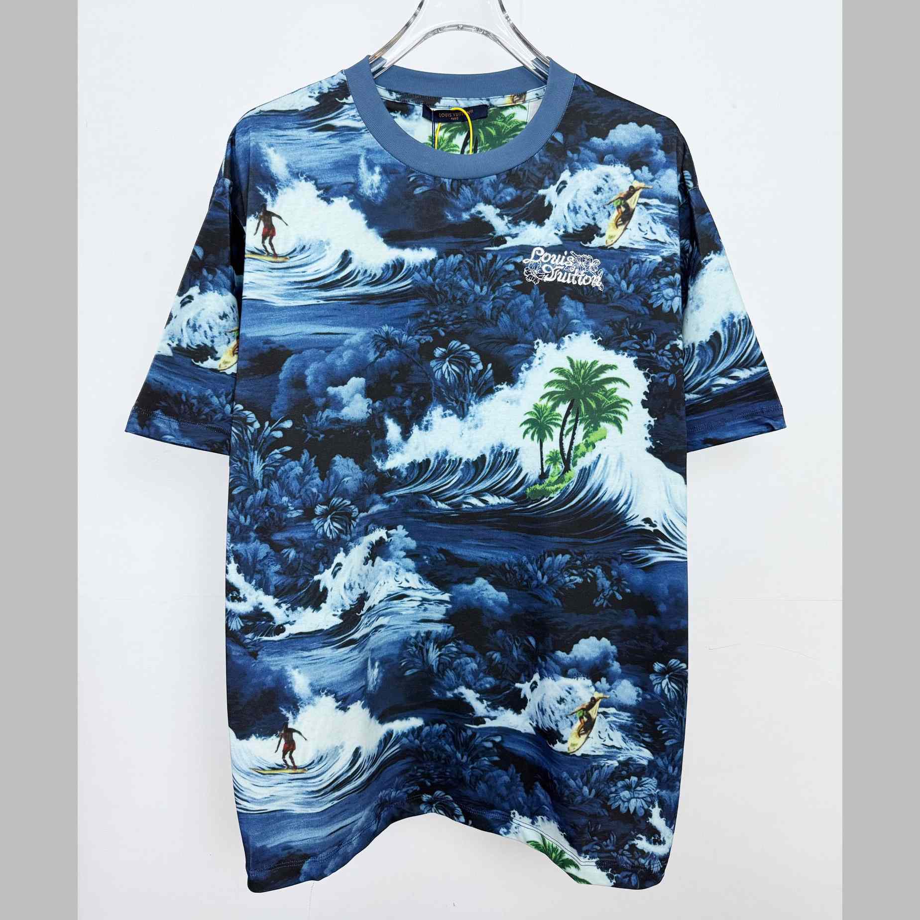 Louis Vuitton Printed Short-Sleeved Cotton T-Shirt   1AFRFH - DopestKickz