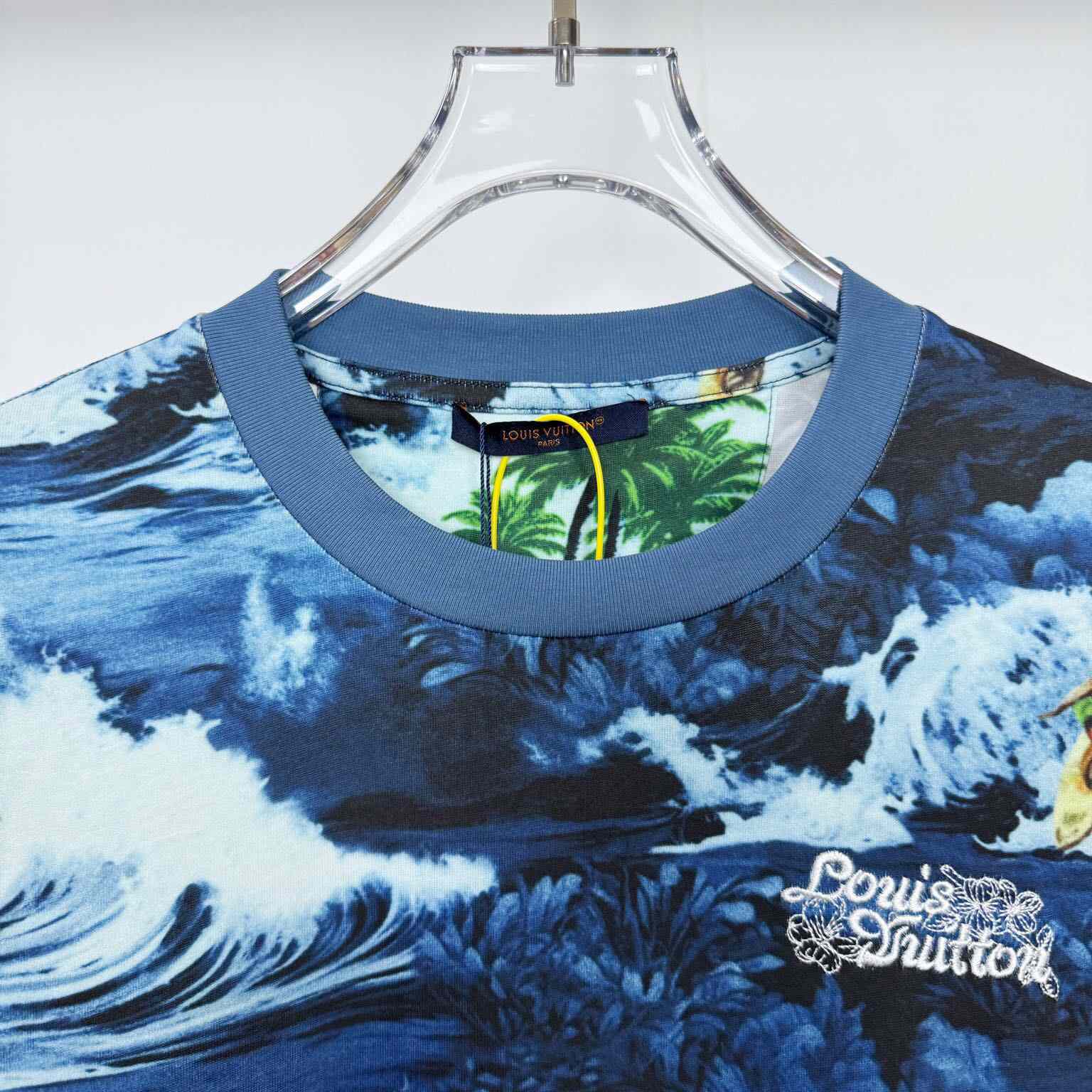 Louis Vuitton Printed Short-Sleeved Cotton T-Shirt   1AFRFH - DopestKickz