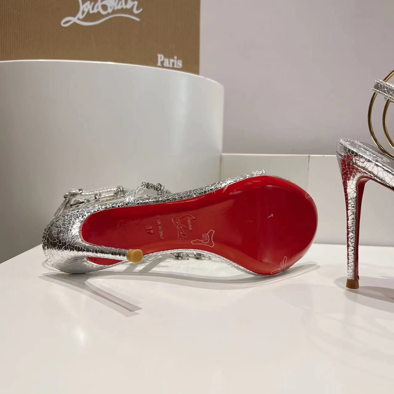 Christian Louboutin 110mm Bombina Pampila sandals - DopestKickz