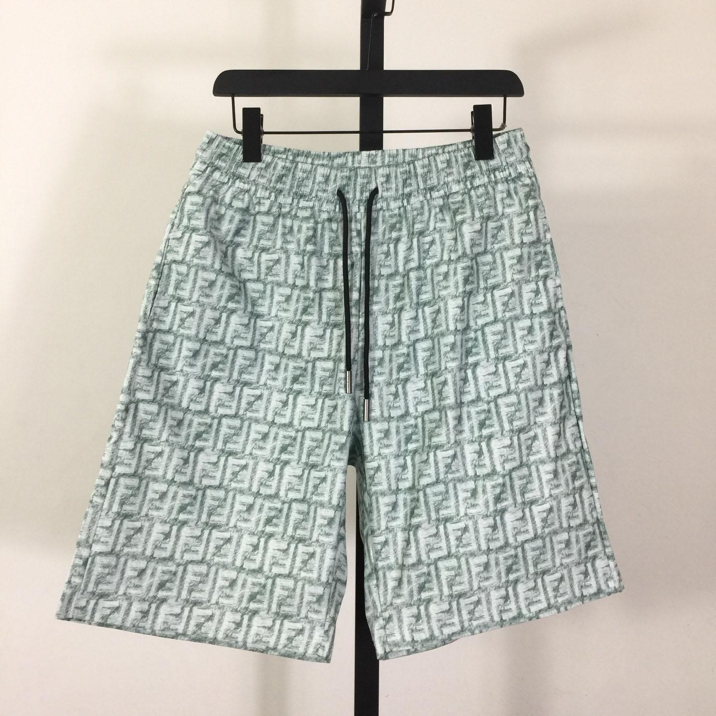 Fendi FF-motif Linen Shorts - DopestKickz