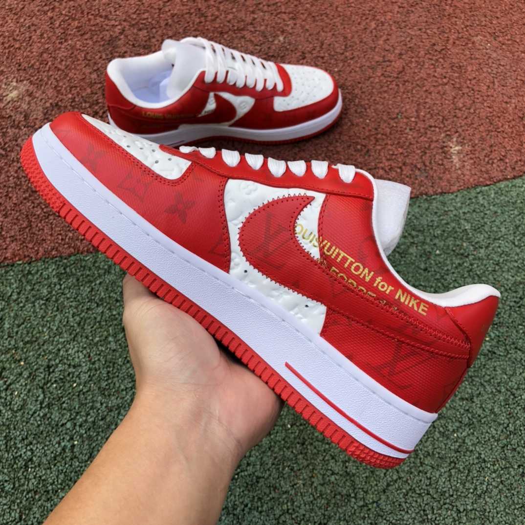 Louis Vuitton x Nike Air Force 1 Low Sneaker    - DopestKickz