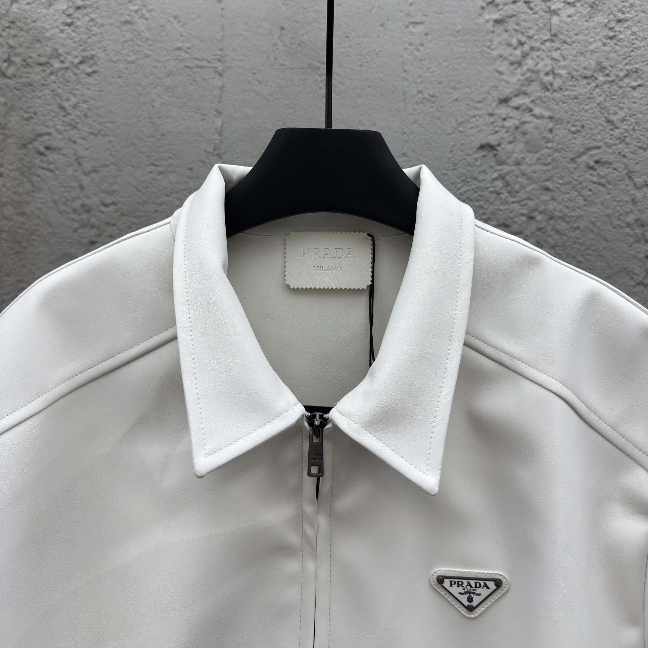 Prada Men's Nappa Leather Short-Sleeve Shirt - DopestKickz
