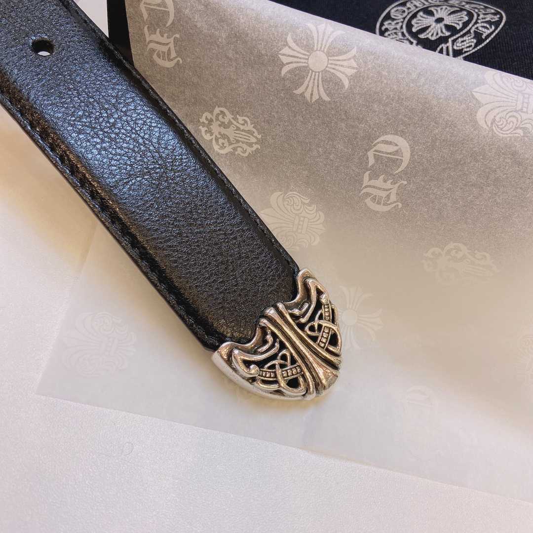 Chrome Hearts Leather Belt    3.8cm - DopestKickz