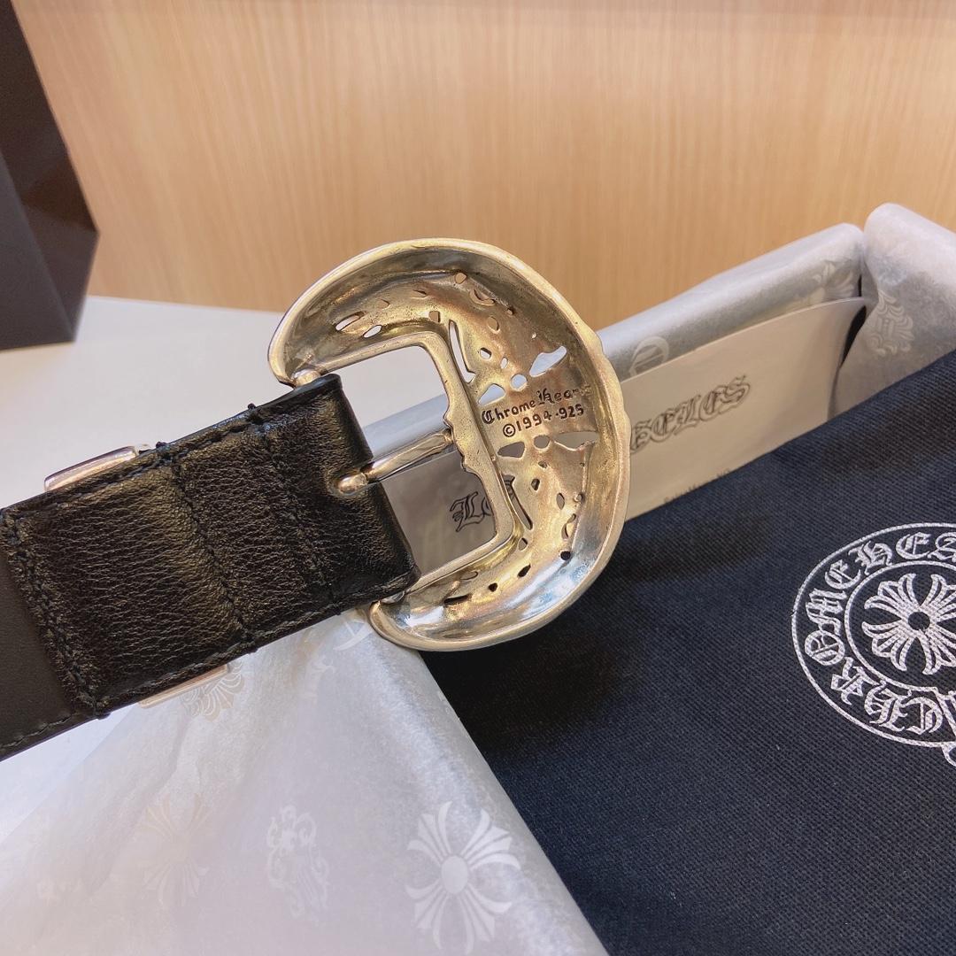 Chrome Hearts Leather Belt    3.8cm - DopestKickz