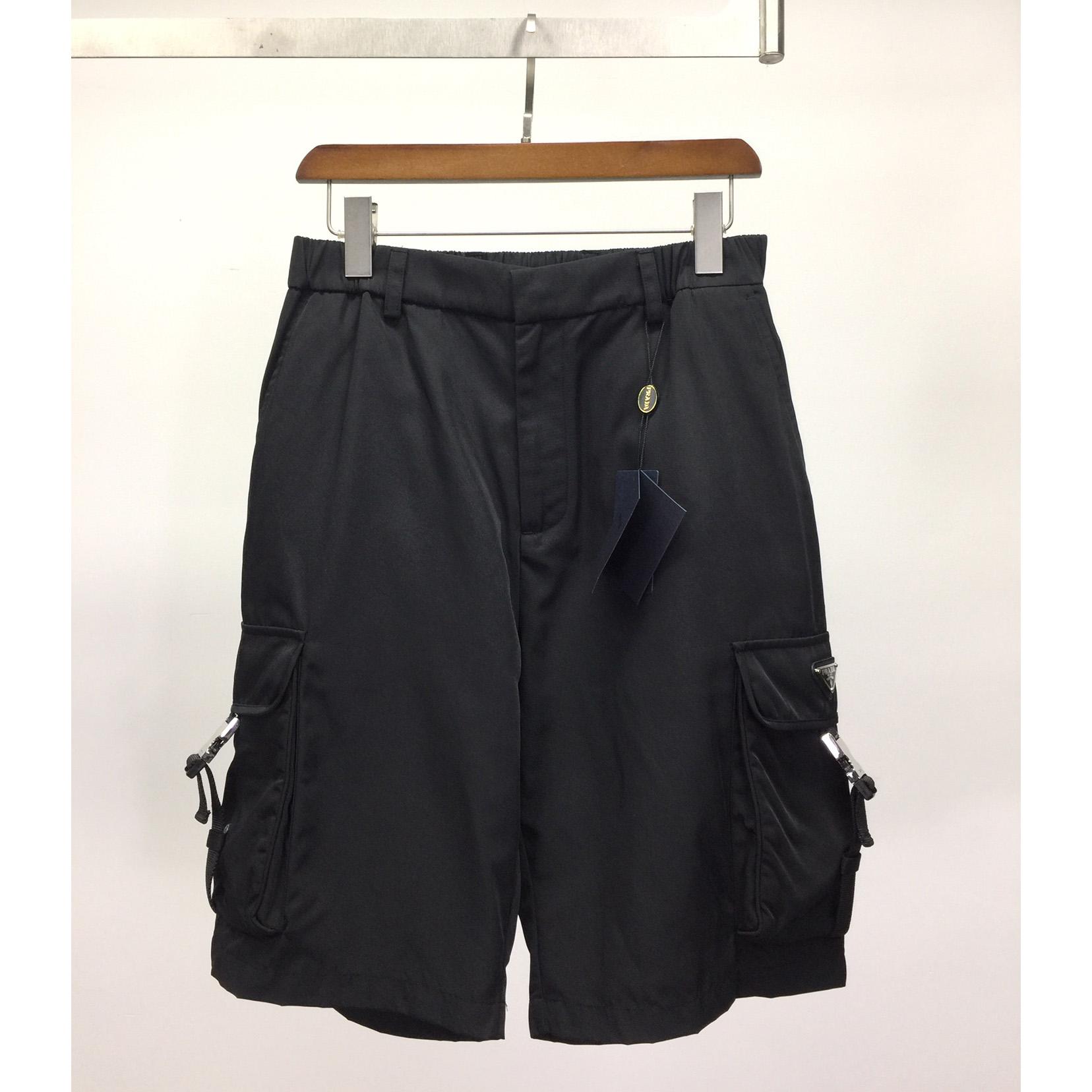 Prada Logo Shorts In Black YF2014  (50% Off Sale) - DopestKickz