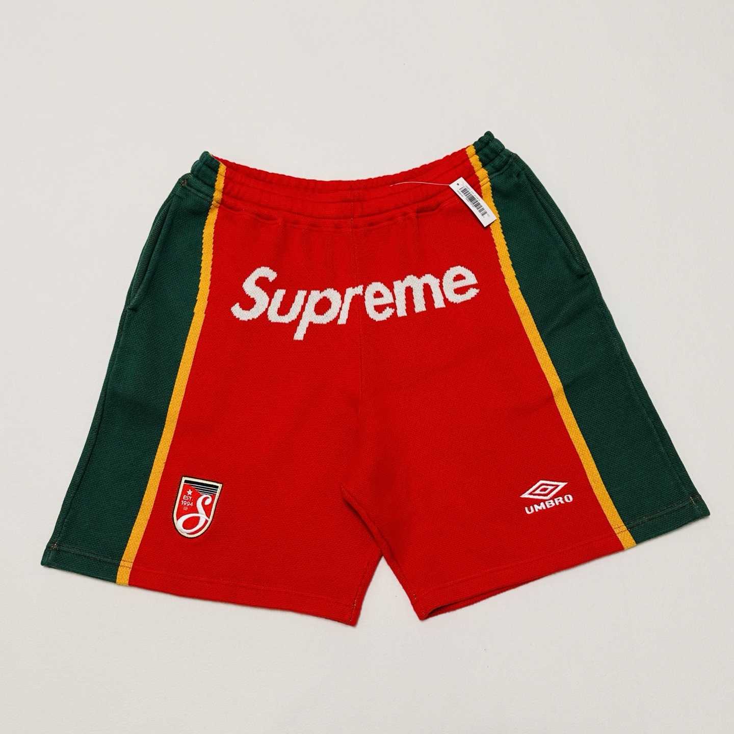Supreme x Umbro Knit Soccer Short 'Red'  - DopestKickz