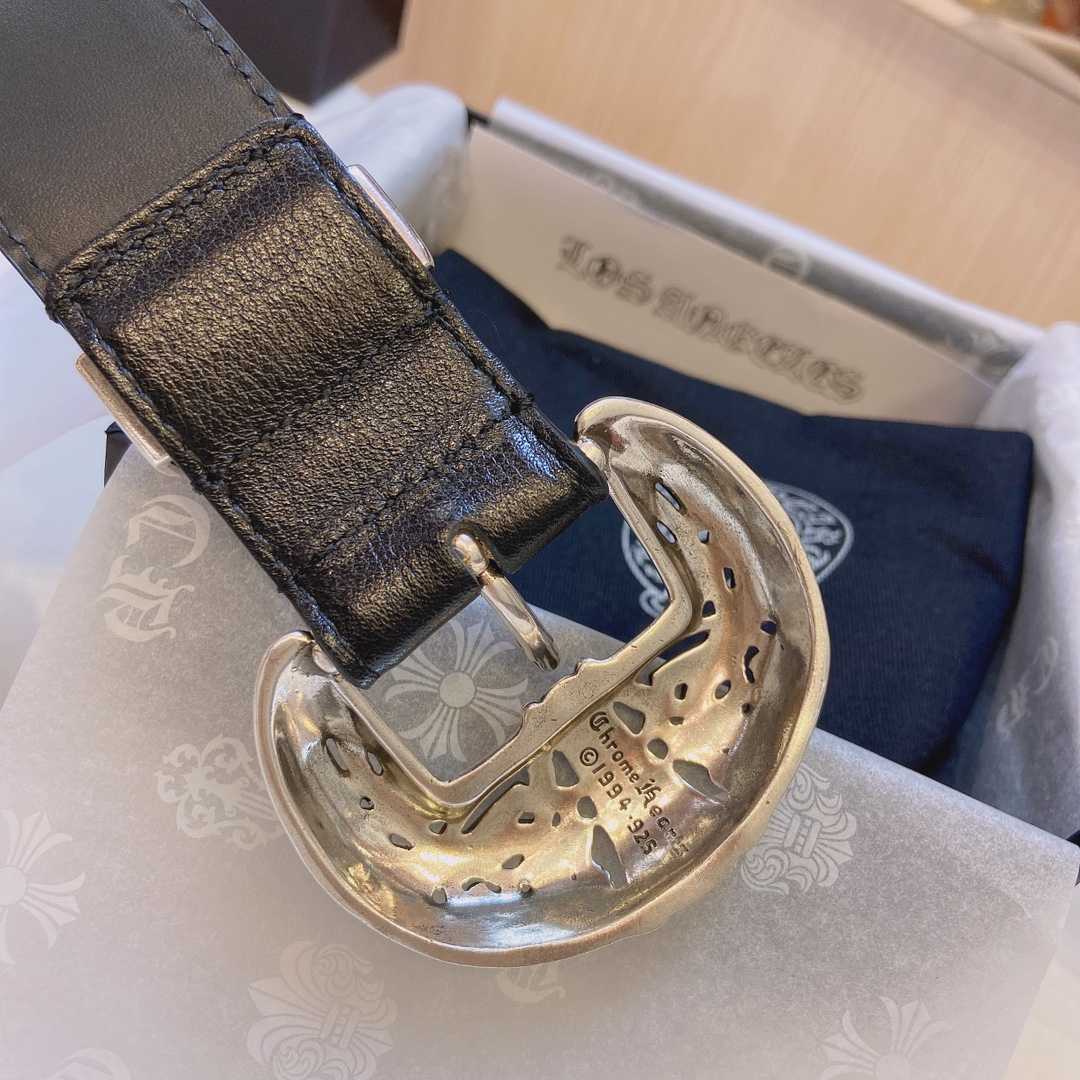 Chrome Hearts Leather Belt    3.8cm - DopestKickz