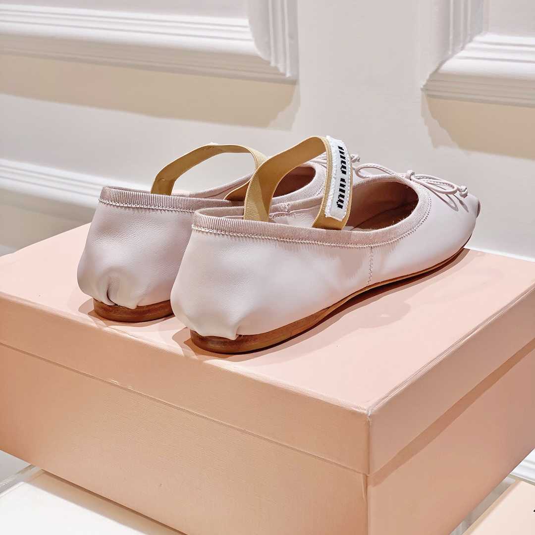 Miu Miu Satin Bow Ballerina Flats(50% Off Sale) xz724 - DopestKickz