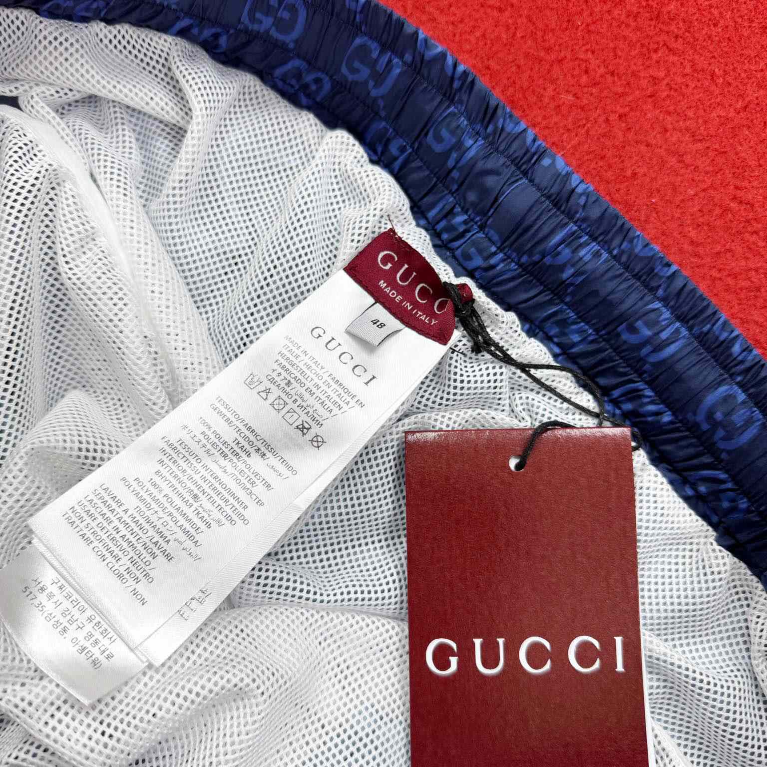 Gucci Printed Poplin Tech Swim Shorts - DopestKickz