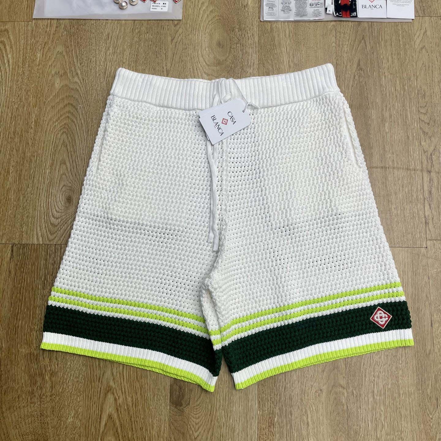 Casablanca Wavy Knit Cotton Shorts     Z6010 - DopestKickz