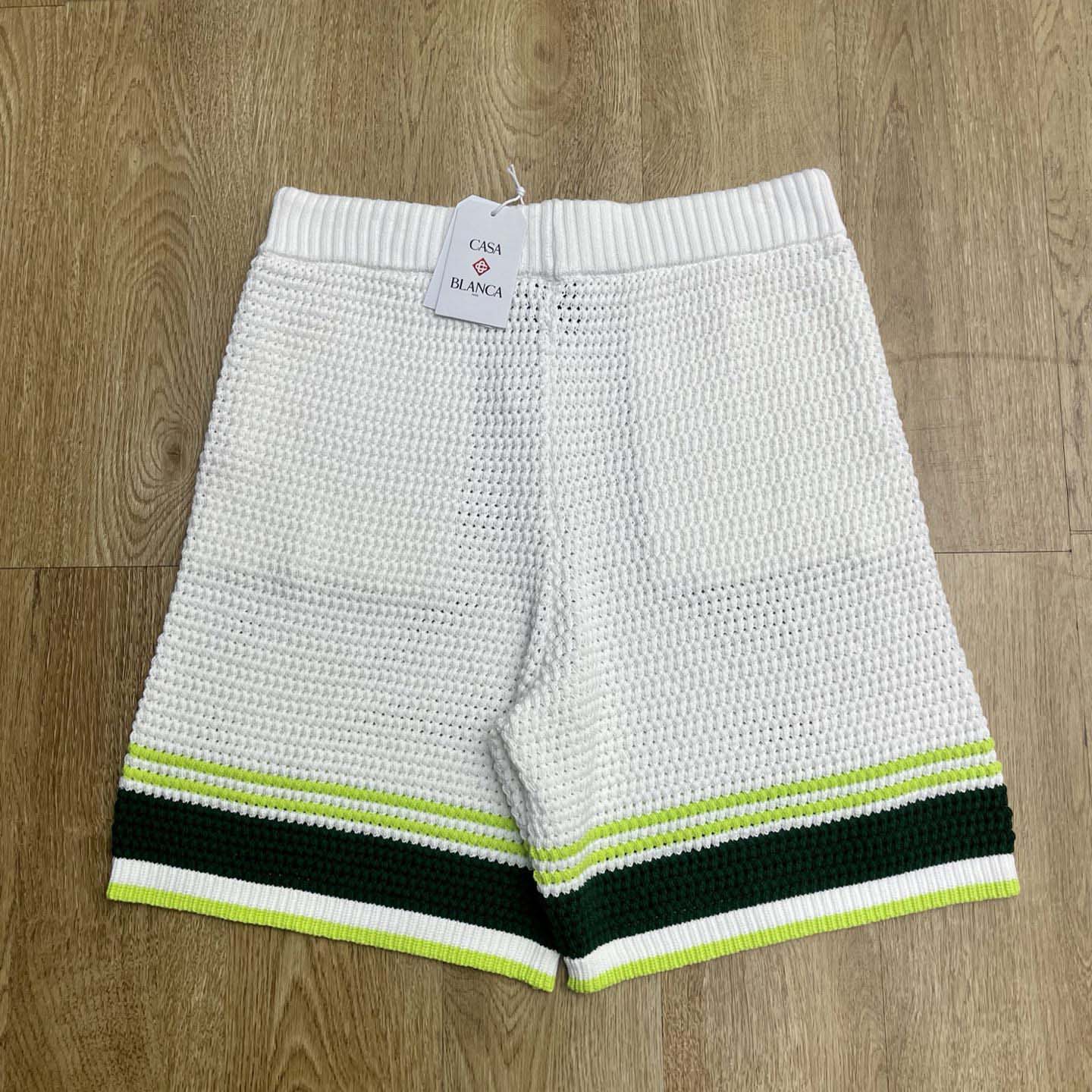 Casablanca Wavy Knit Cotton Shorts     Z6010 - DopestKickz