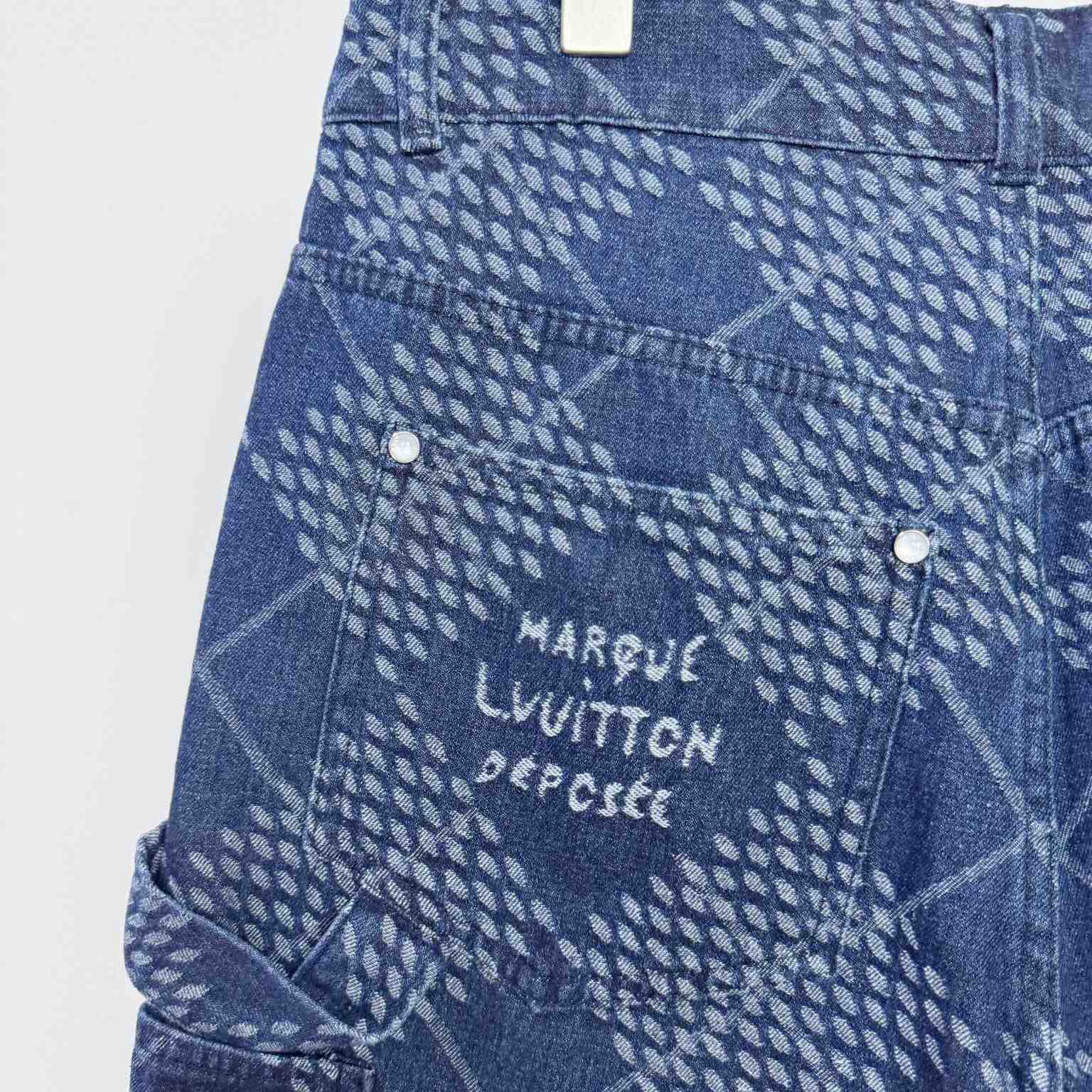 Louis Vuitton Denim Carpenter Shorts    1AGIWB - DopestKickz