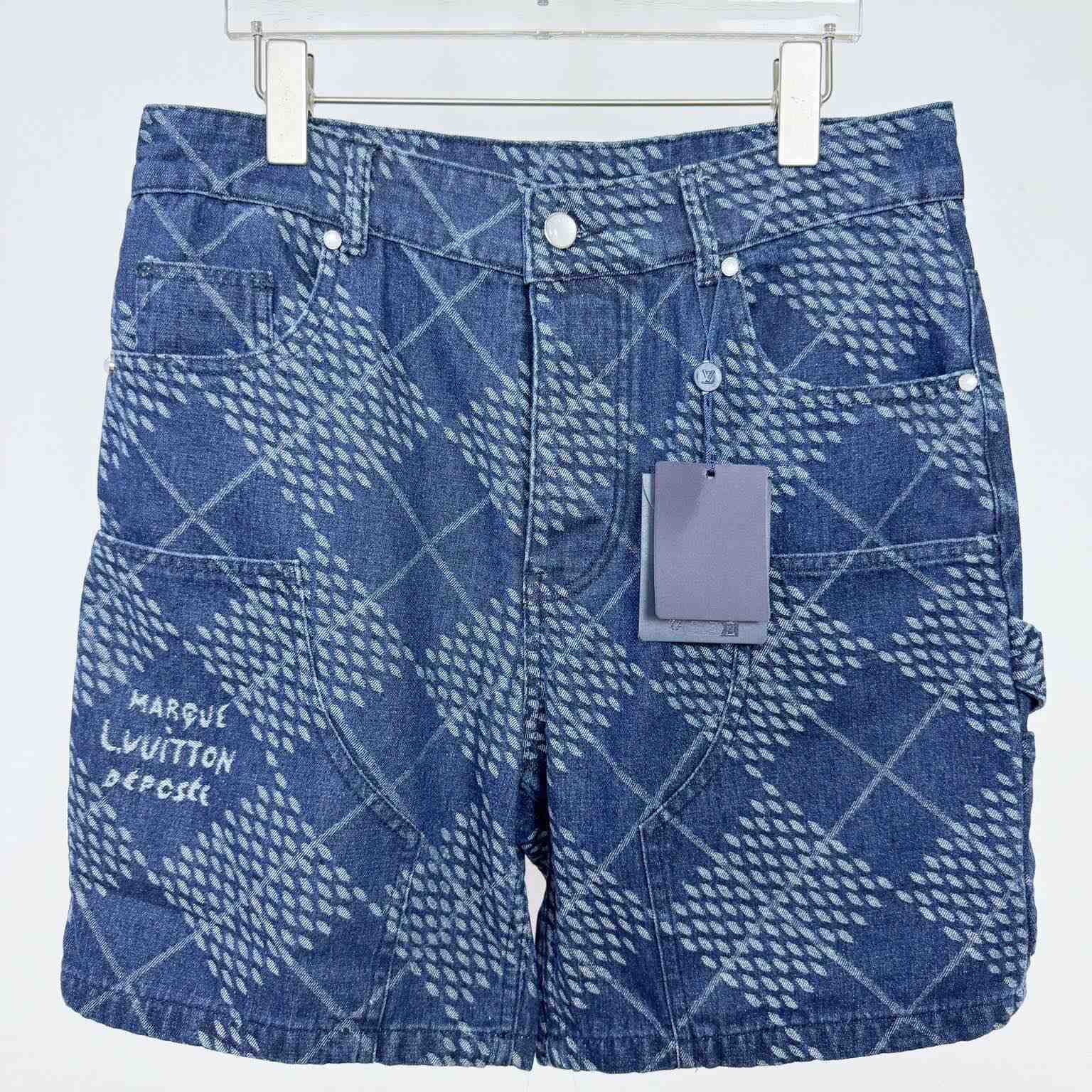 Louis Vuitton Denim Carpenter Shorts    1AGIWB - DopestKickz