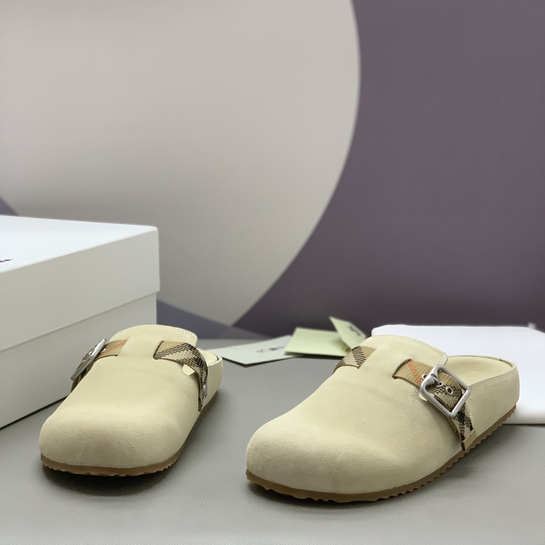 Burberry Suede Urchin Clogs - DopestKickz