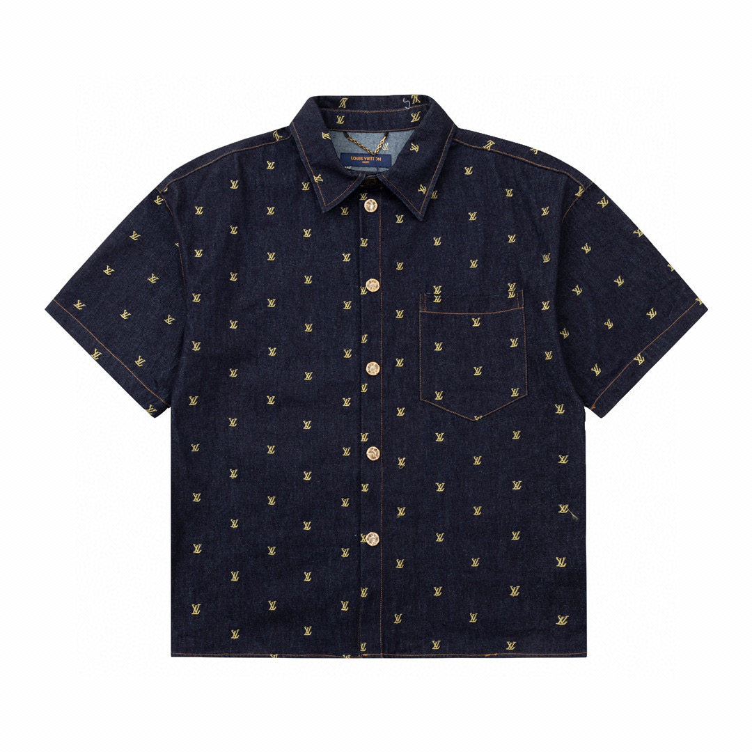 Louis Vuitton Denim Shirts  yf1210  (50% Off Sale) - DopestKickz