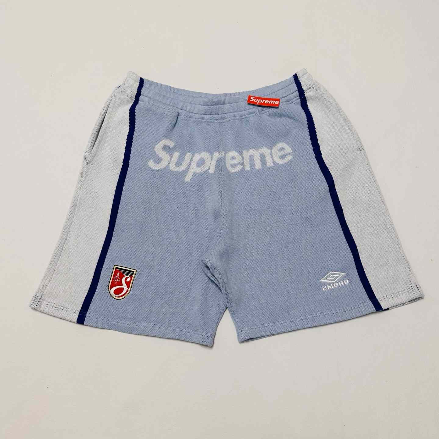 Supreme x Umbro Knit Soccer Short 'Blue'  - DopestKickz