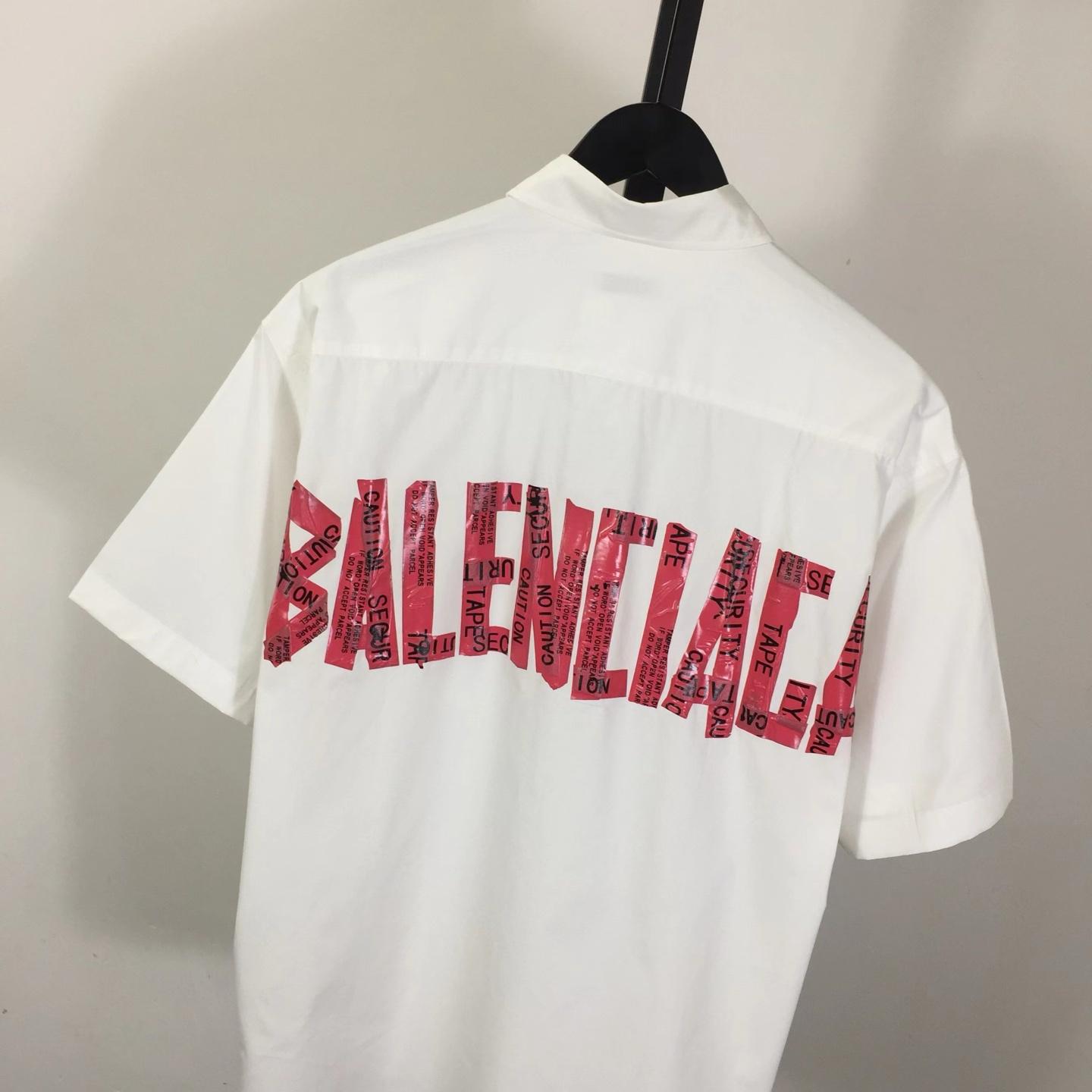 Balenciaga Security Tape Logo  Shirt - DopestKickz