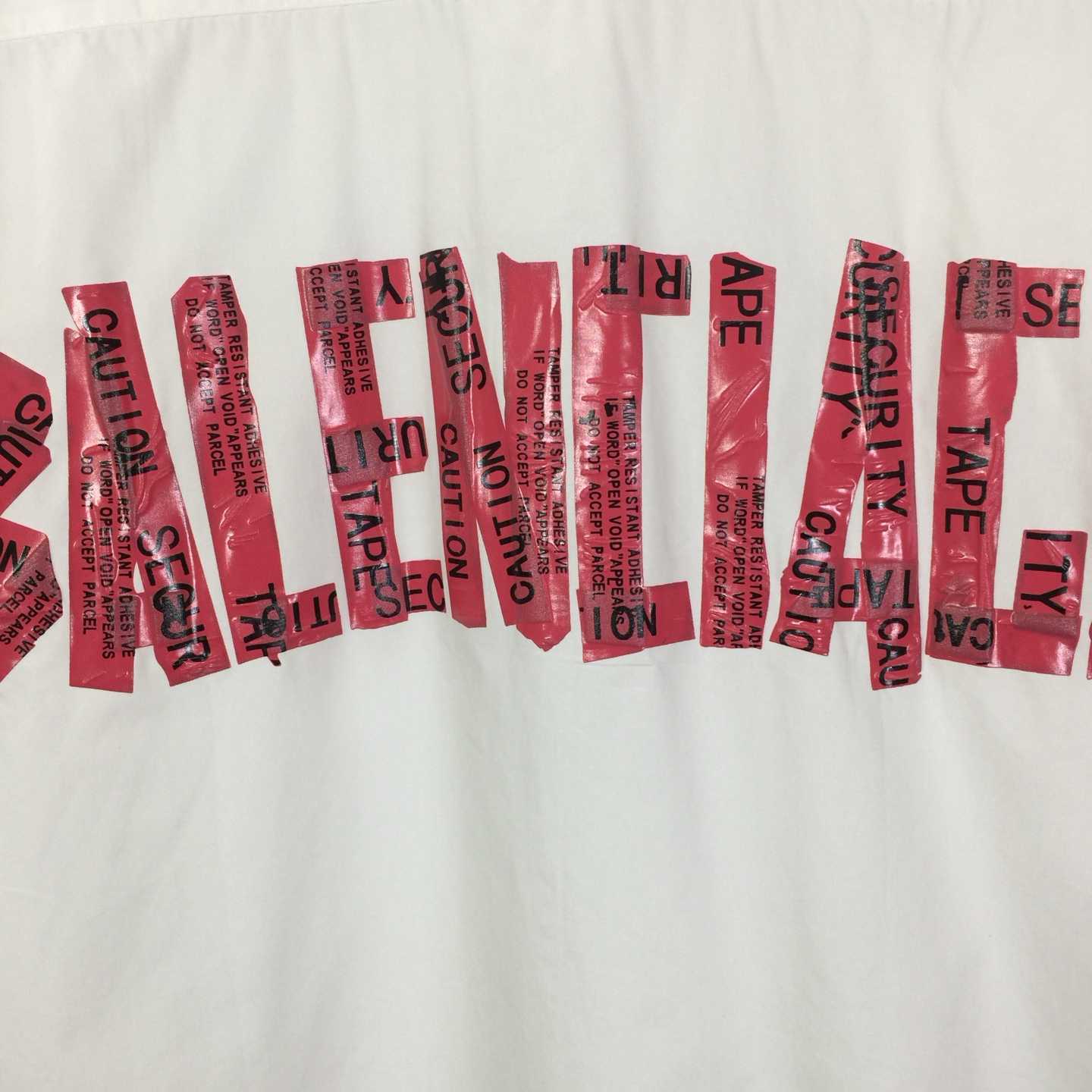 Balenciaga Security Tape Logo  Shirt - DopestKickz
