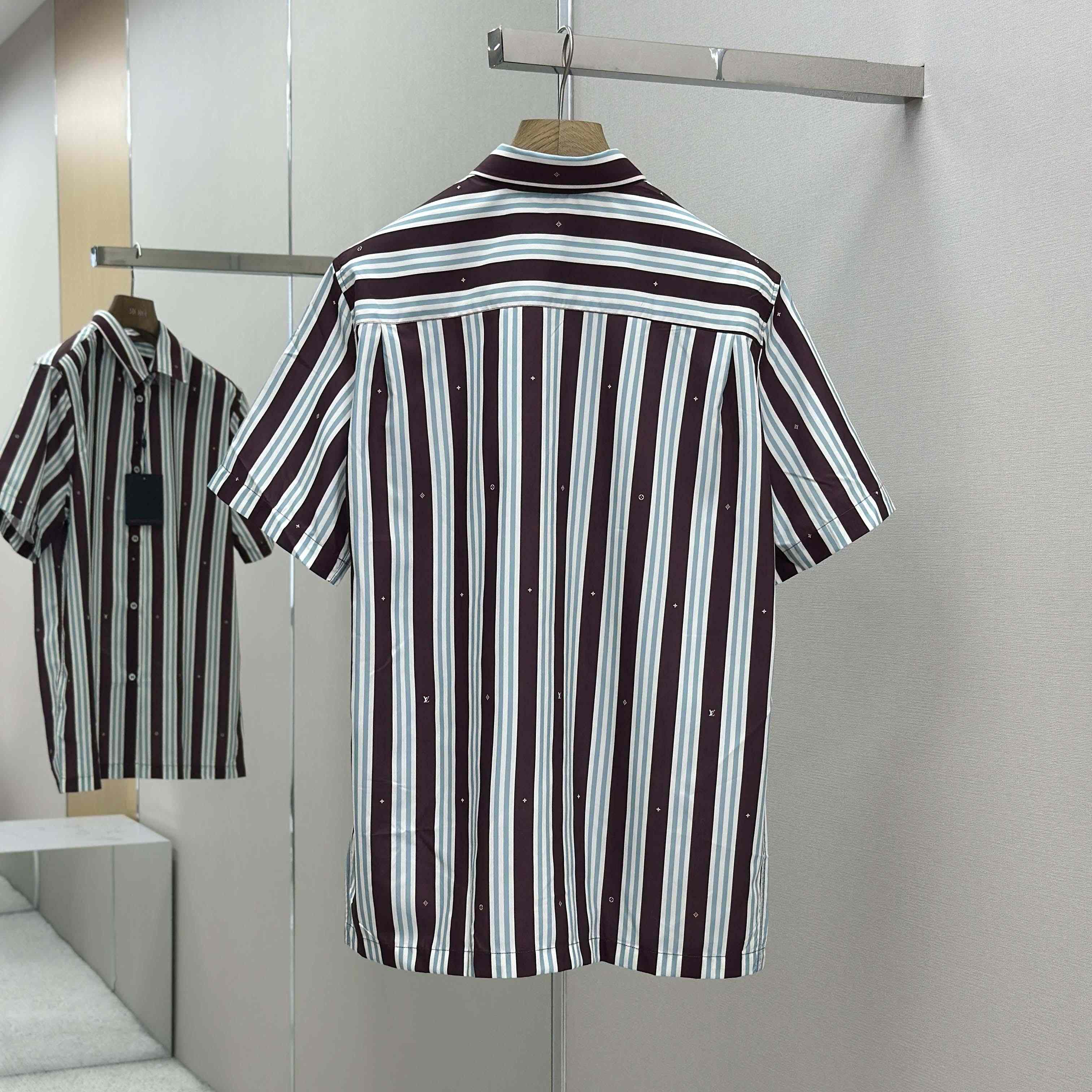 Louis Vuitton Striped Short-Sleeved Shirt   1AHVWE - DopestKickz