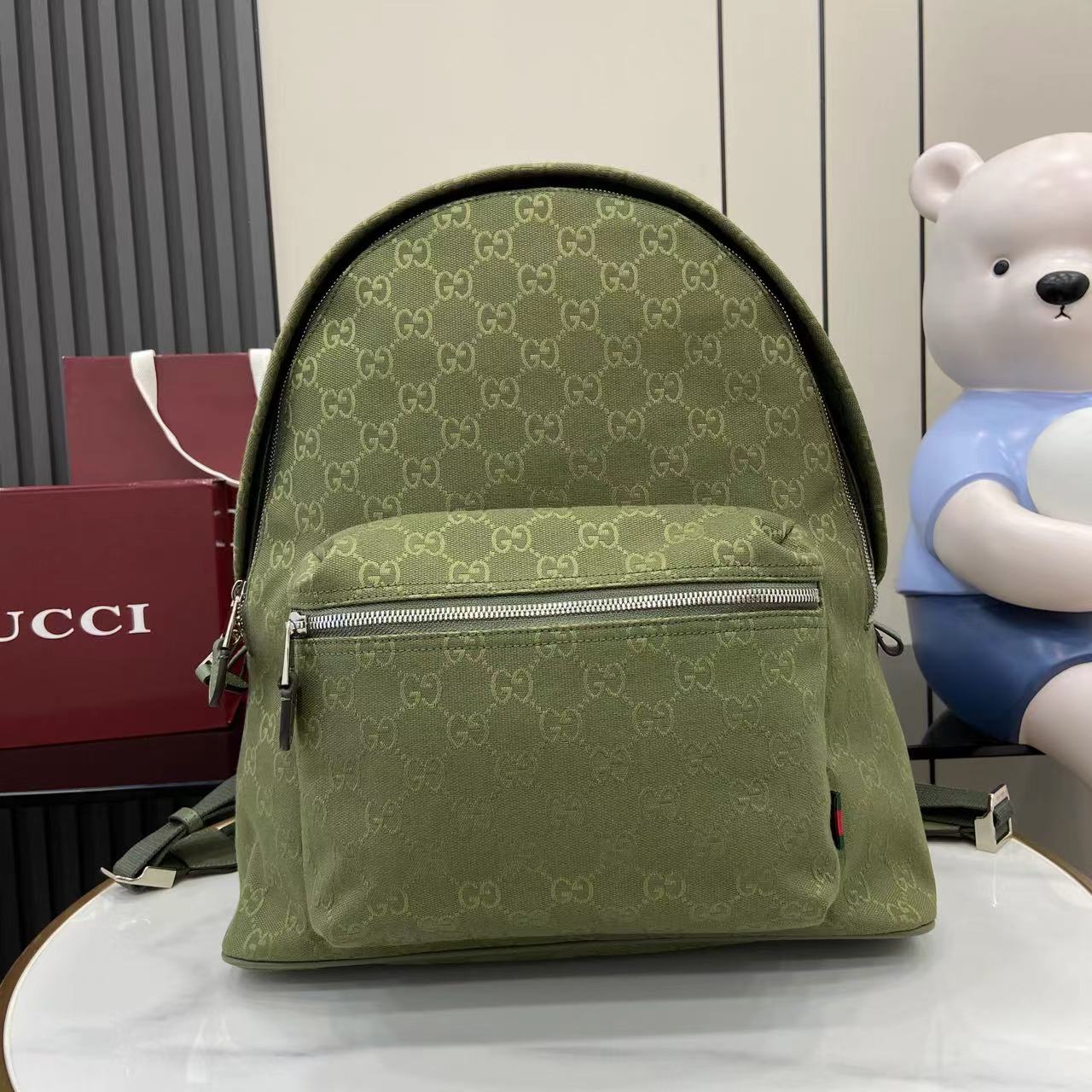 Gucci GG Canvas Medium Backpack - DopestKickz