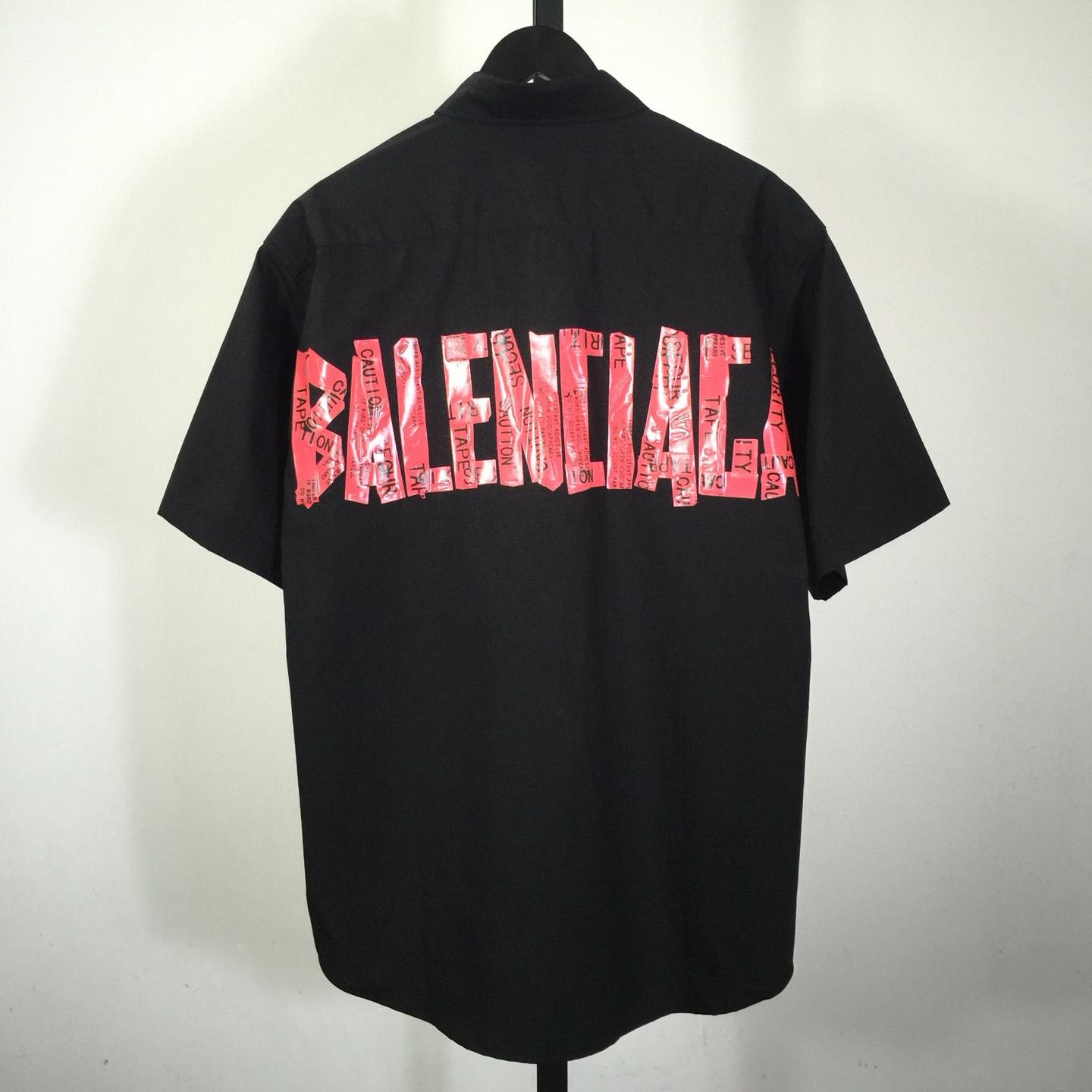 Balenciaga Security Tape Logo  Shirt - DopestKickz