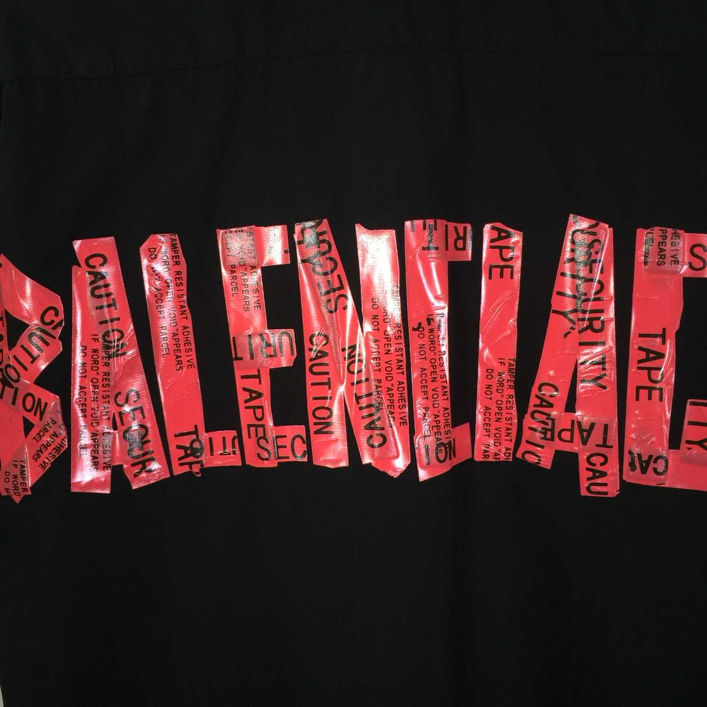 Balenciaga Security Tape Logo  Shirt - DopestKickz