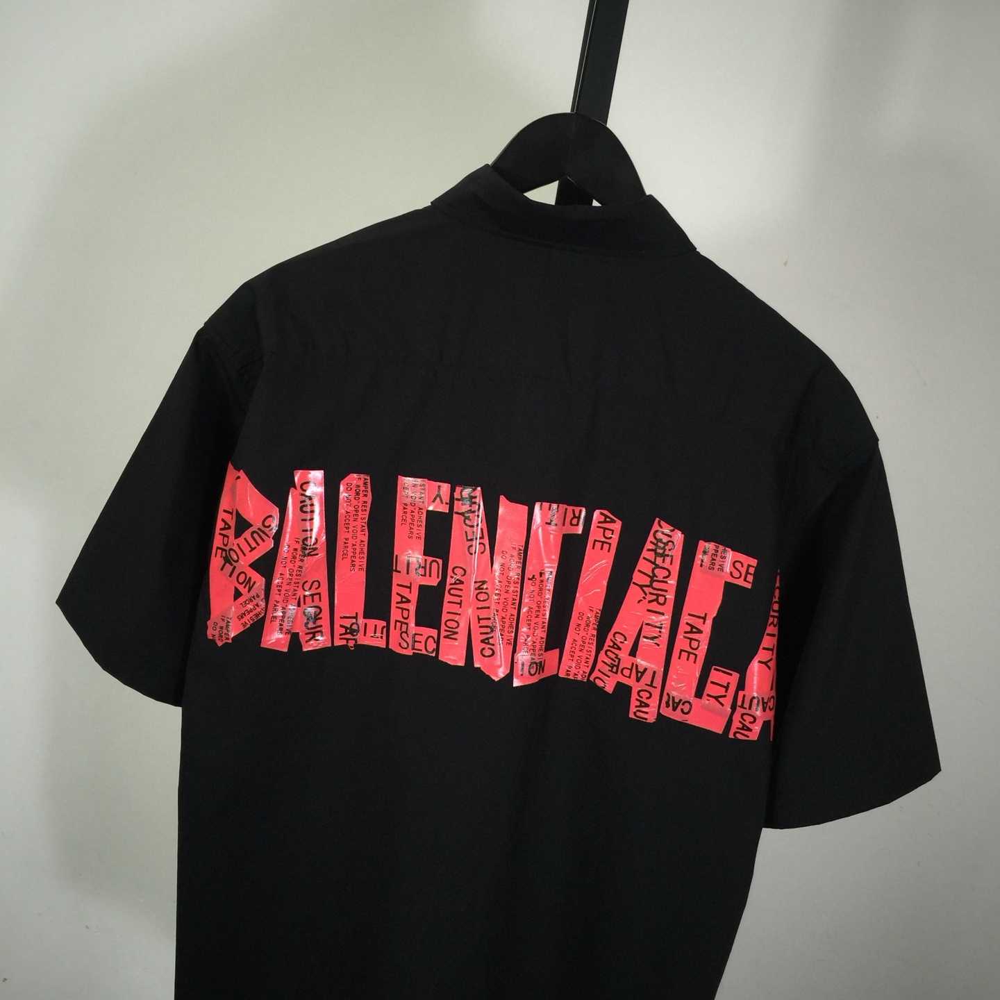 Balenciaga Security Tape Logo  Shirt - DopestKickz