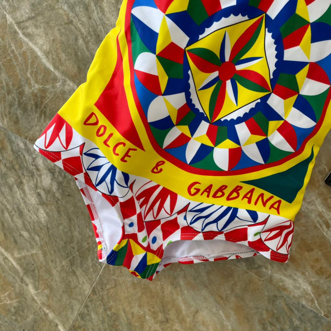 Dolce & Gabbana Carretto-print Balconette One-piece Swimsuit - DopestKickz