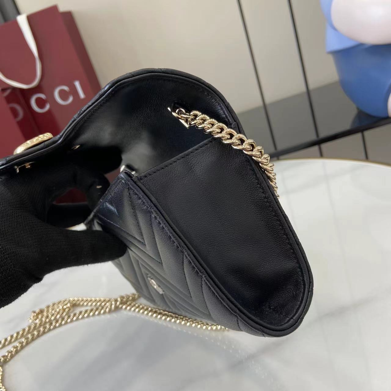 Gucci GG Marmont Wallet On Chain - DopestKickz