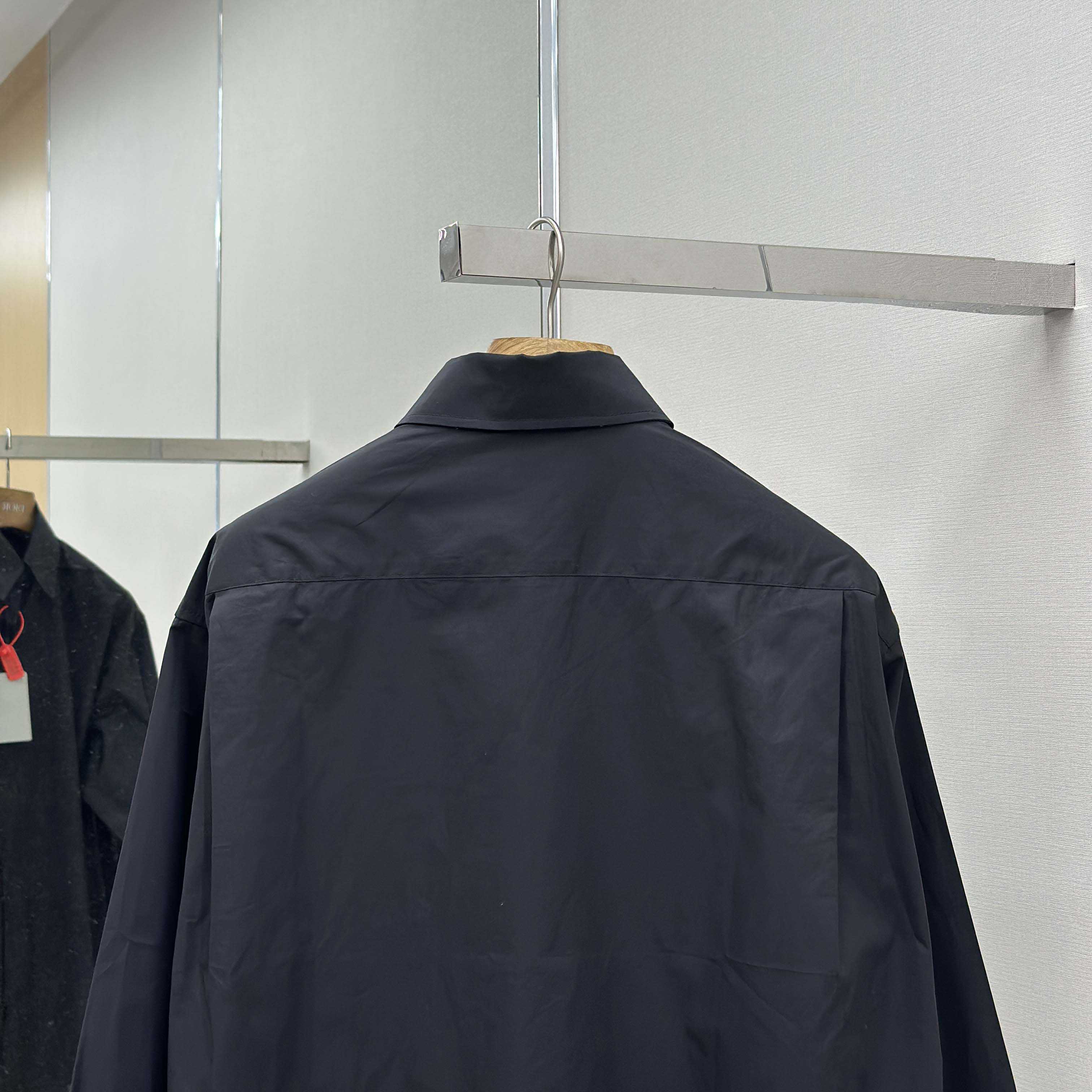 Balenciaga Large Fit Shirt In Black Cotton Poplin - DopestKickz