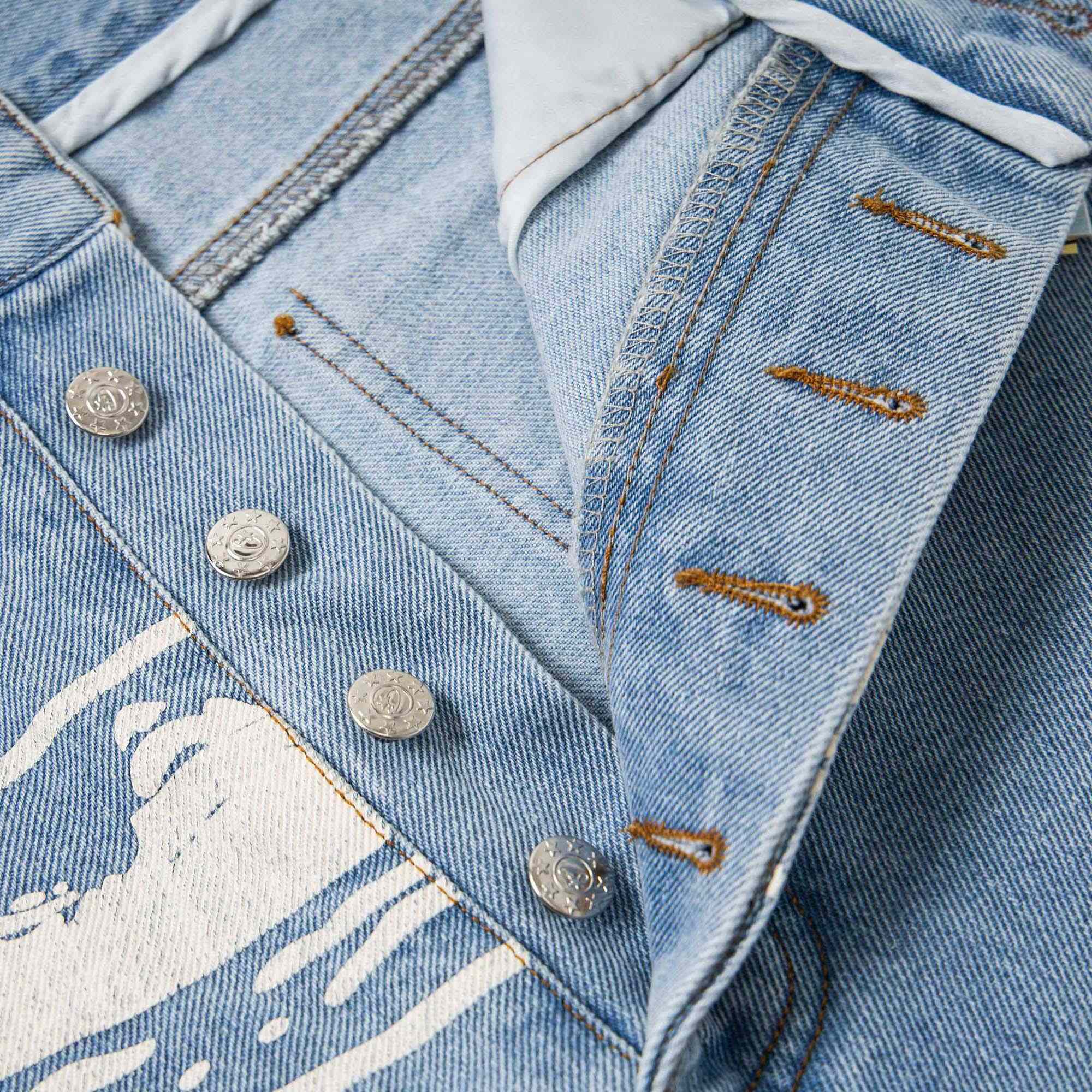 Corteiz Alcatraz Baggy Denim Shorts - DopestKickz