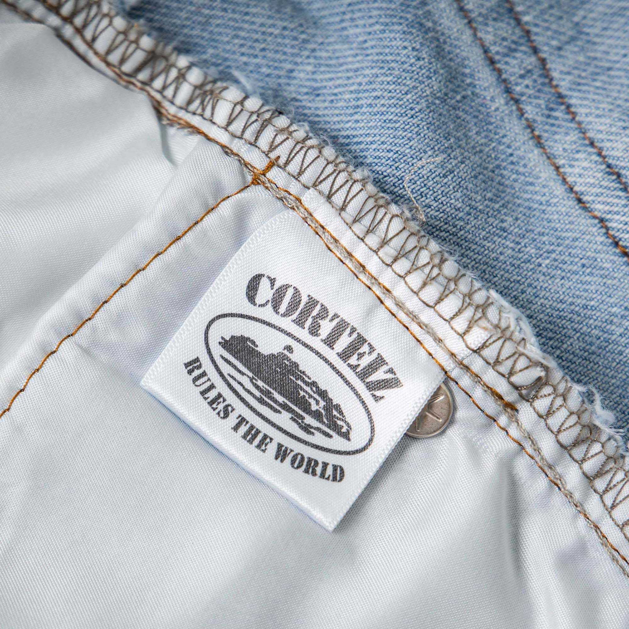 Corteiz Alcatraz Baggy Denim Shorts - DopestKickz