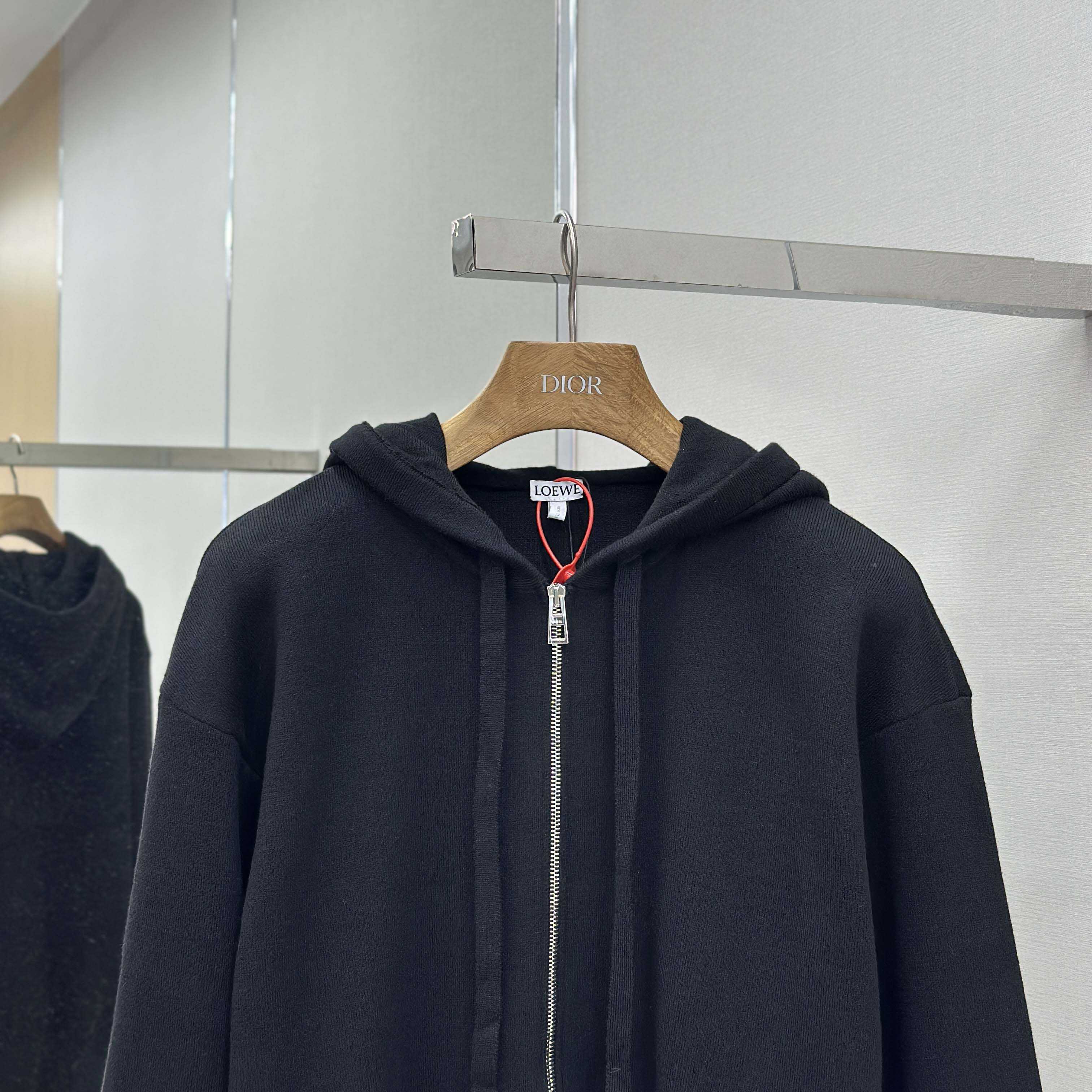 Loewe Anagram Zip-up Hoodie In Wool - DopestKickz