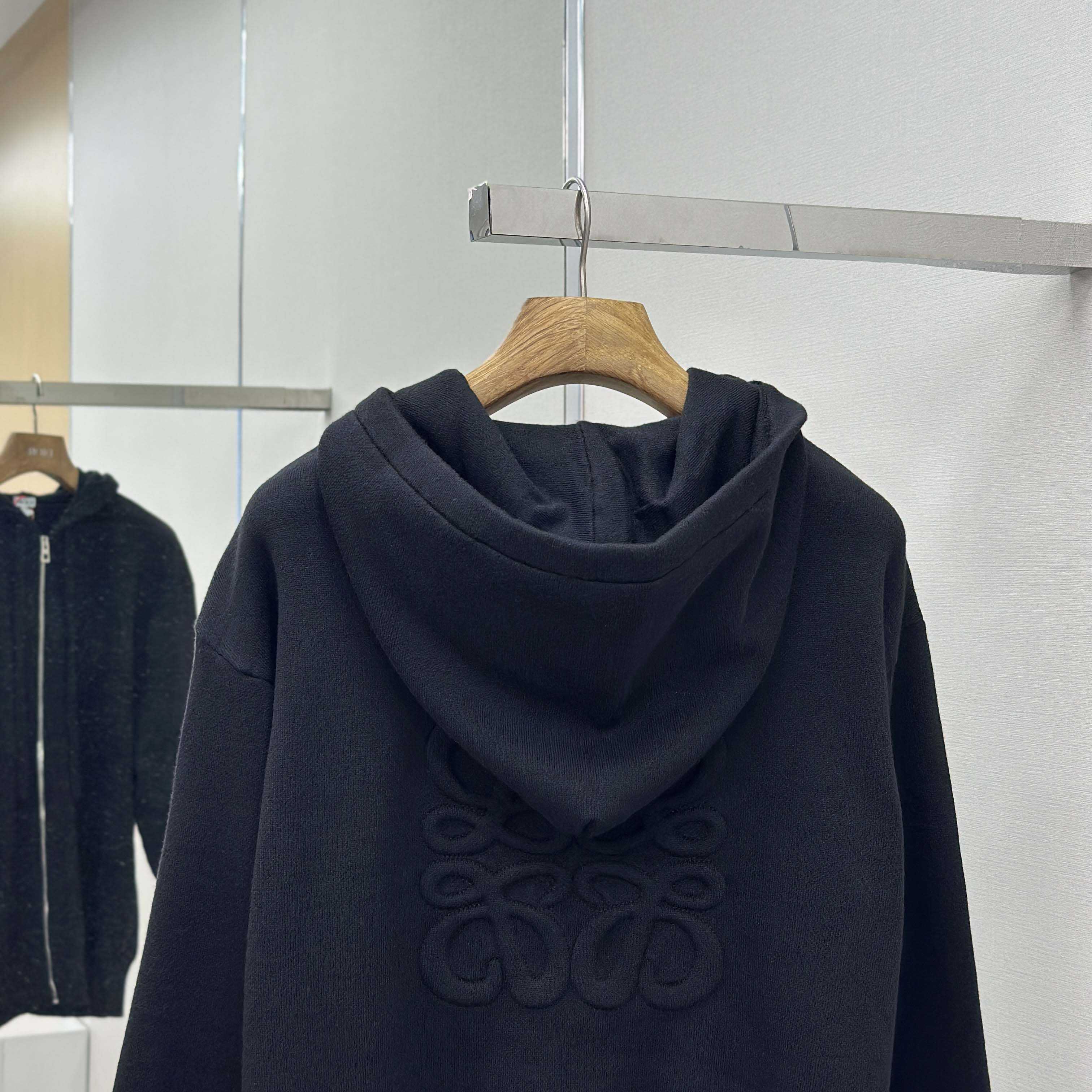 Loewe Anagram Zip-up Hoodie In Wool - DopestKickz