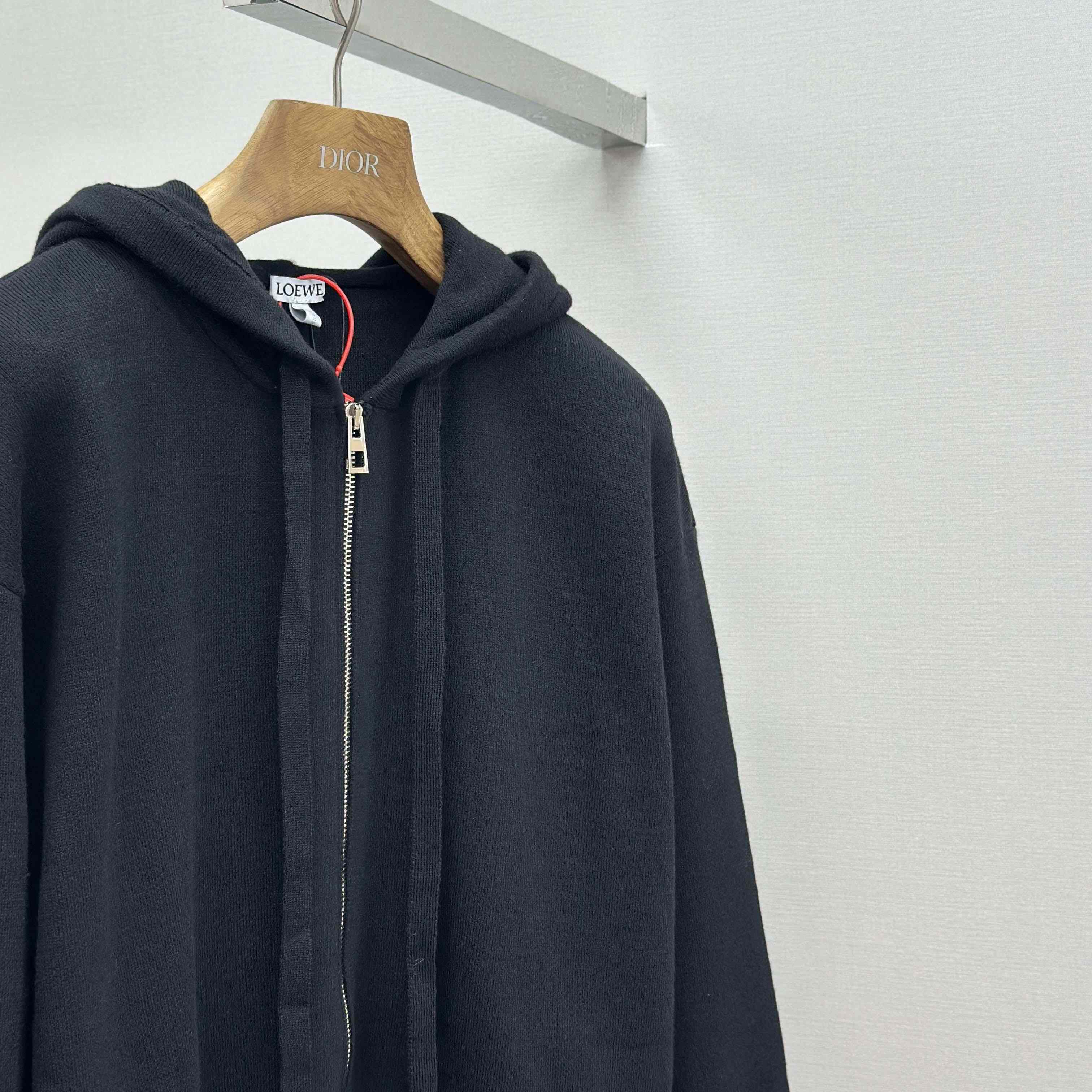 Loewe Anagram Zip-up Hoodie In Wool - DopestKickz