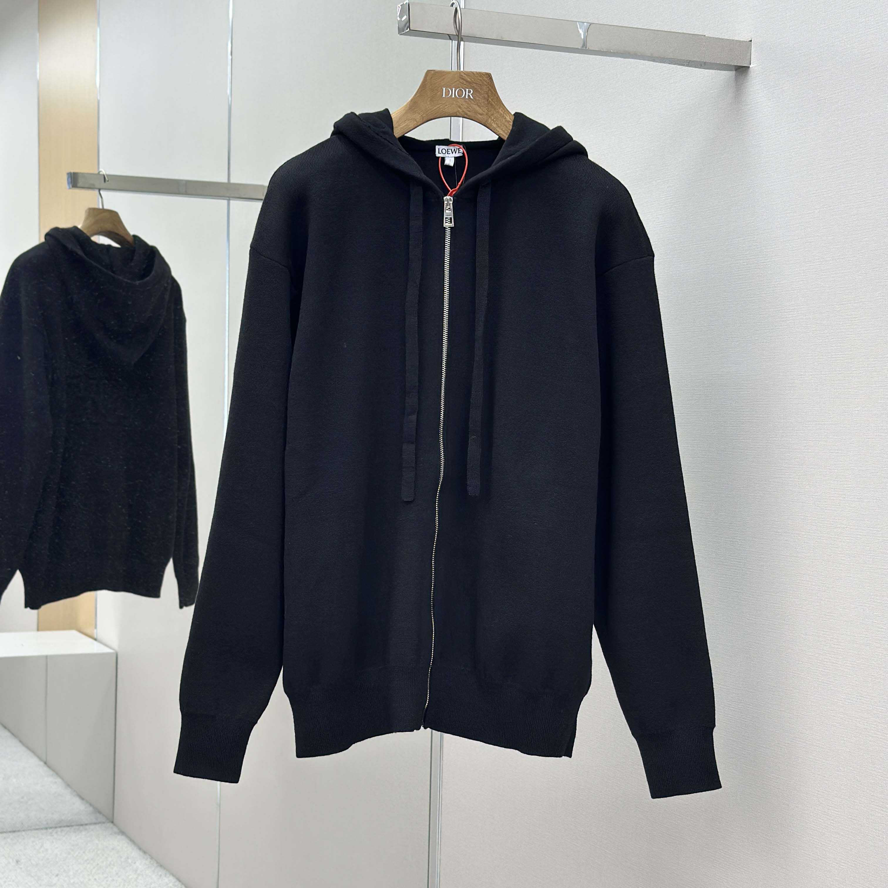 Loewe Anagram Zip-up Hoodie In Wool - DopestKickz