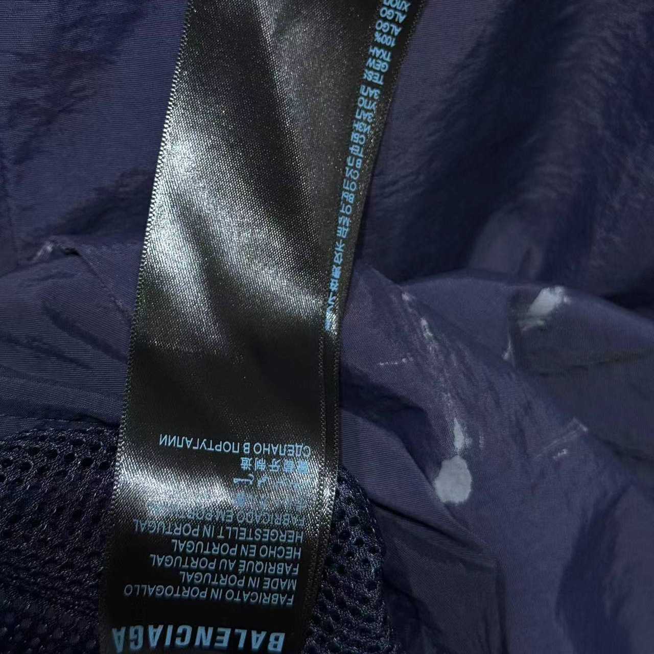 Balenciaga Painter Tracksuit Jacket In Navy Techno Poplin - DopestKickz