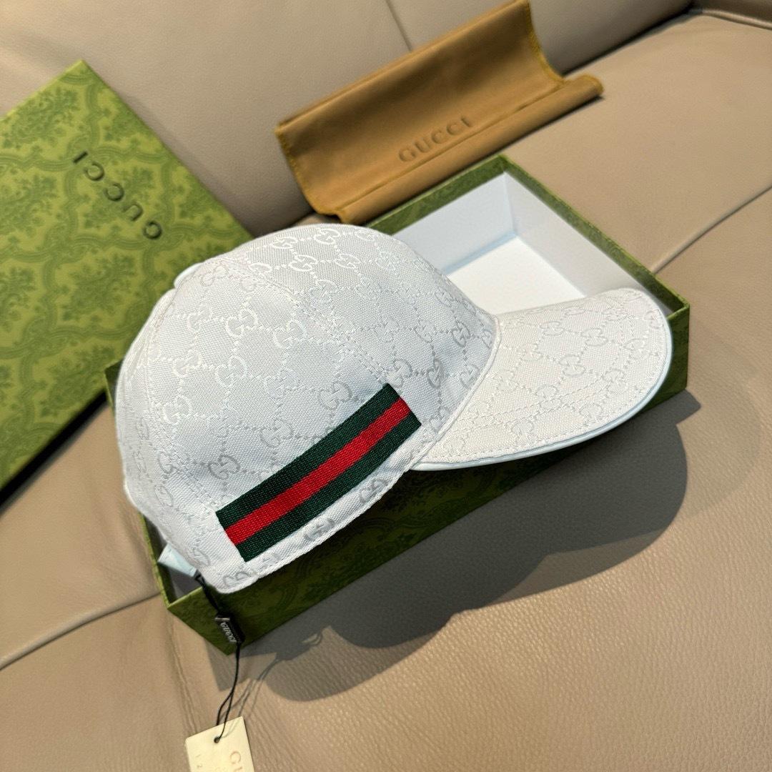 Gucci Original GG Canvas Baseball Hat With Web - DopestKickz