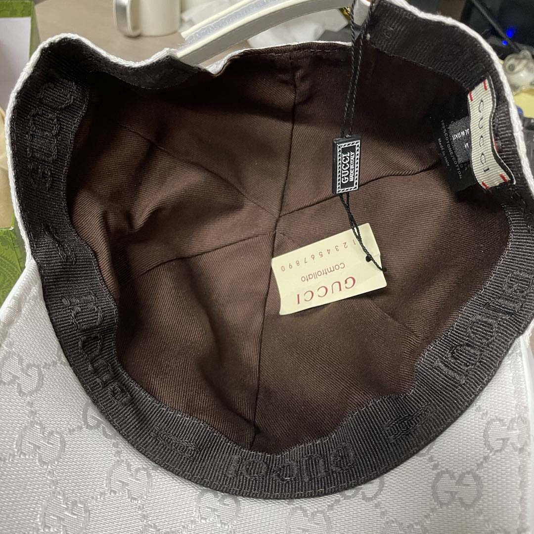 Gucci Original GG Canvas Baseball Hat With Web - DopestKickz