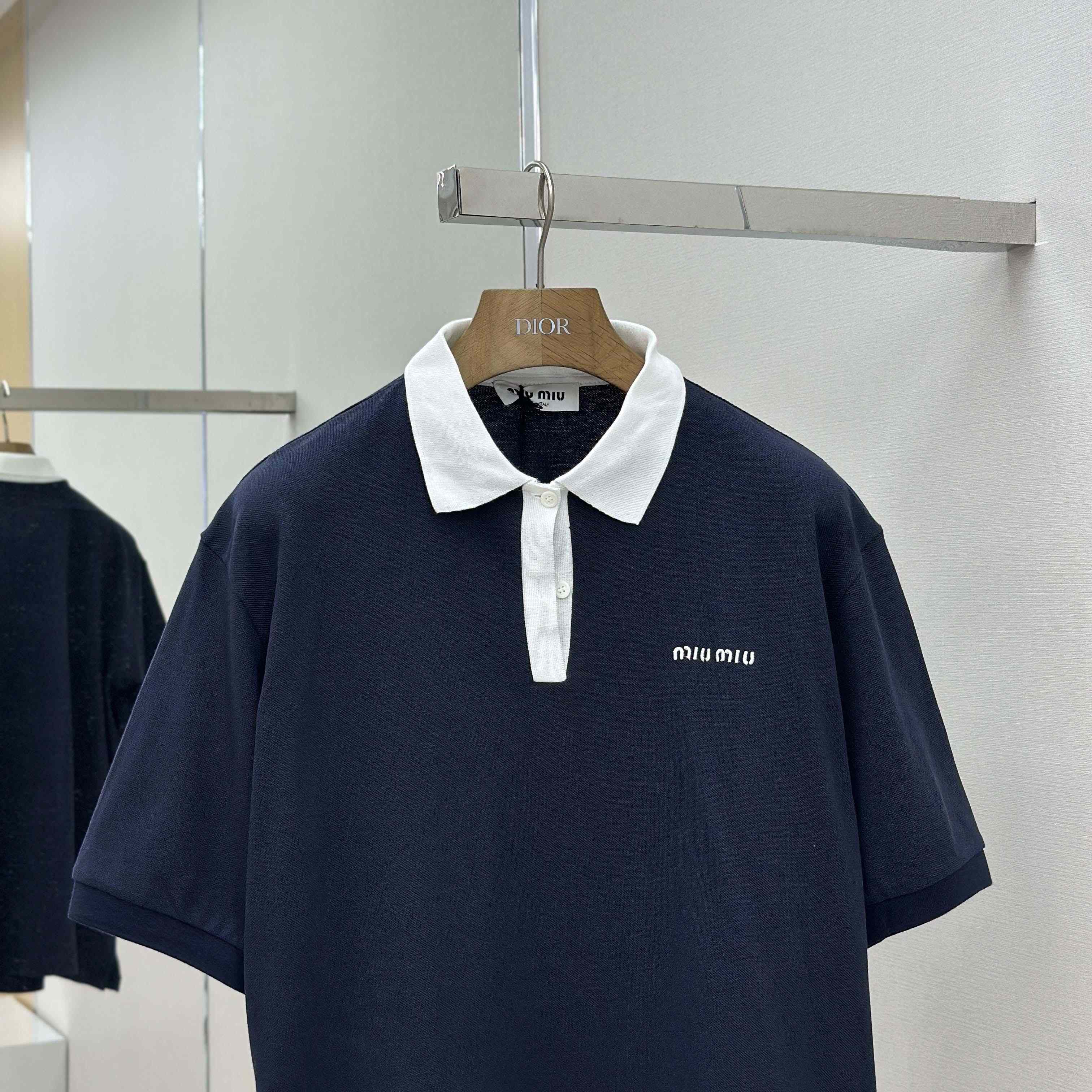 Miu Miu Cotton Piqué Polo Shirt - DopestKickz