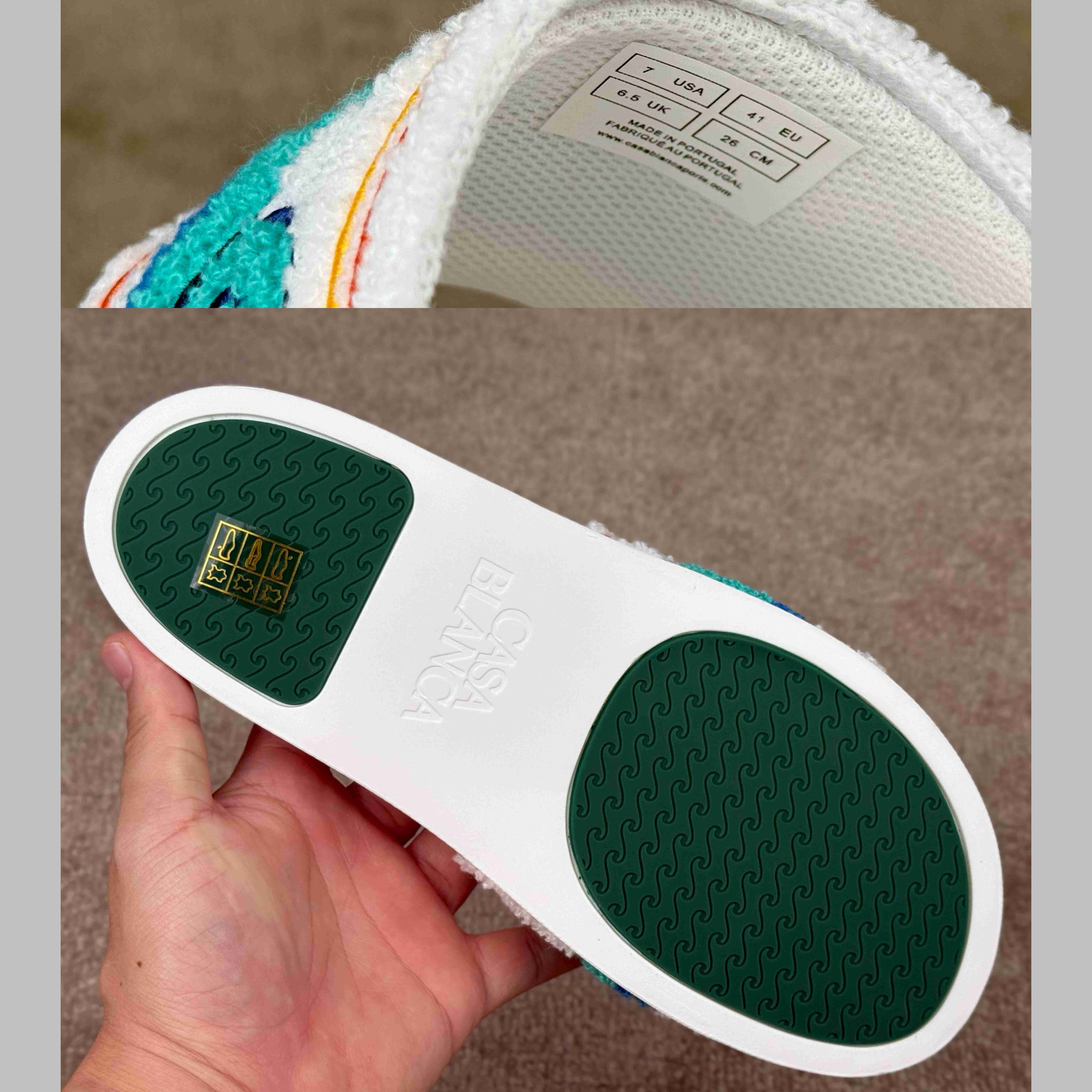 Casablanca Men's Embroidered Terry Slide Sandals - DopestKickz