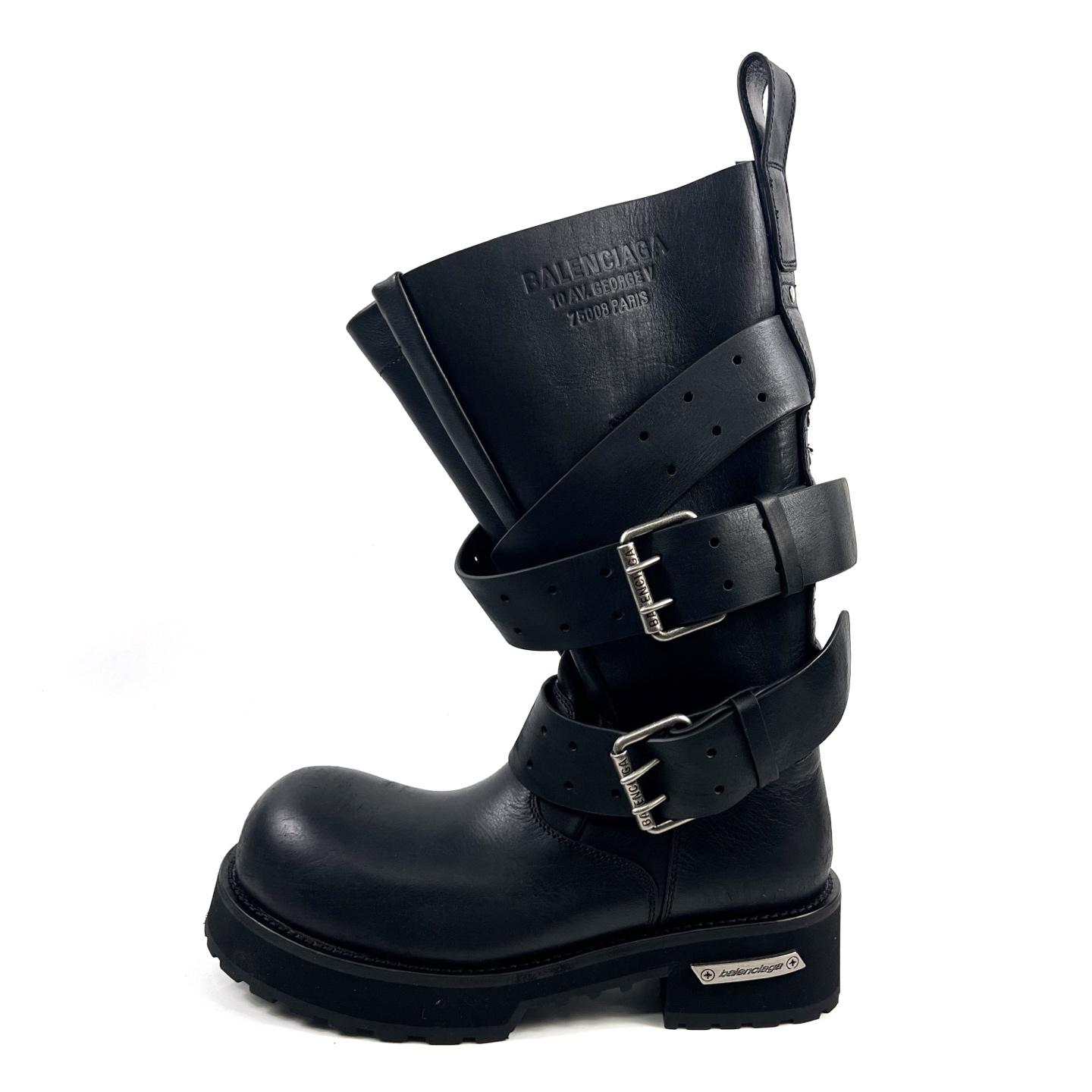 Balenciaga Venom High Boot In Black Calfskin - DopestKickz