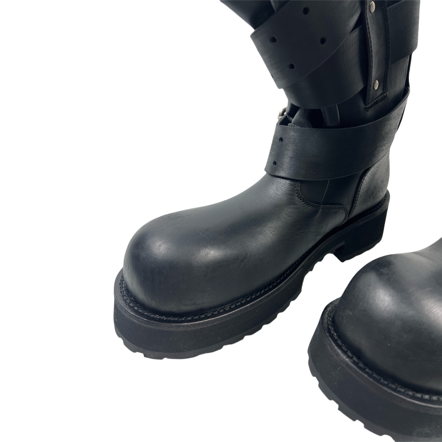 Balenciaga Venom High Boot In Black Calfskin - DopestKickz