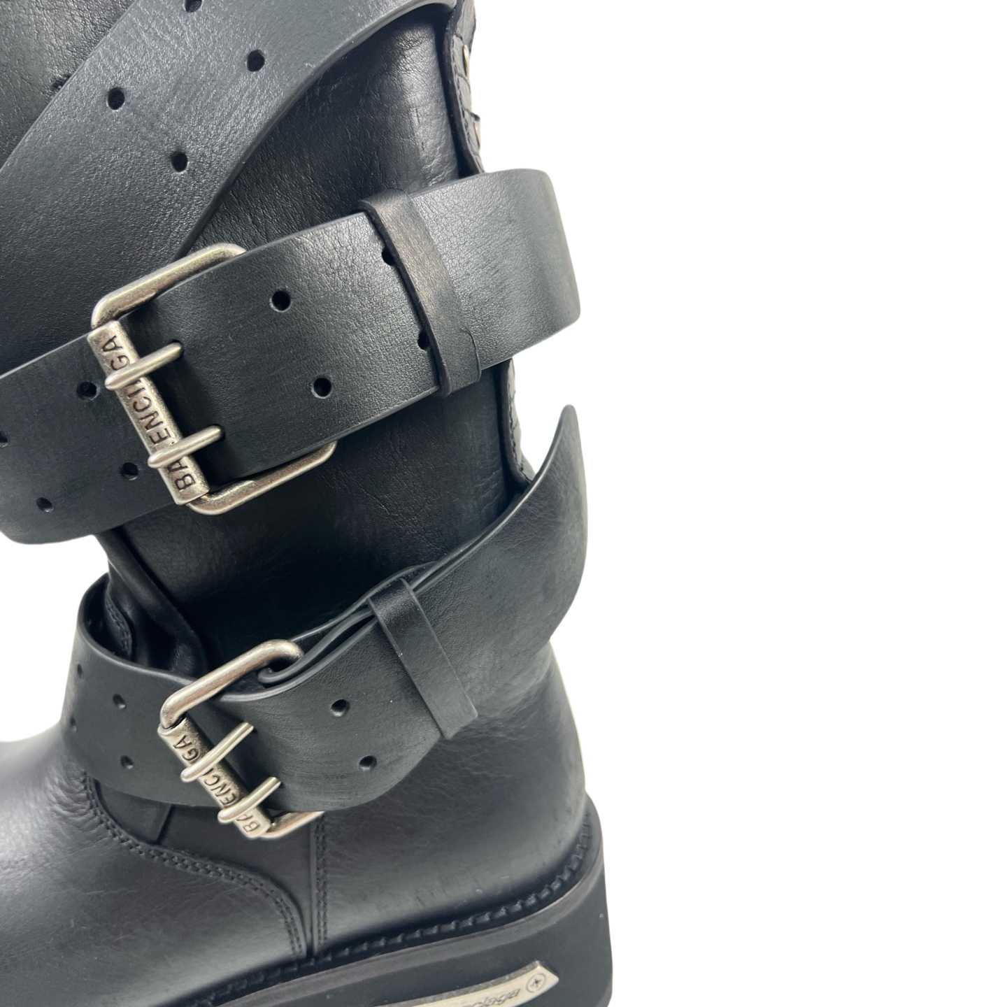 Balenciaga Venom High Boot In Black Calfskin - DopestKickz