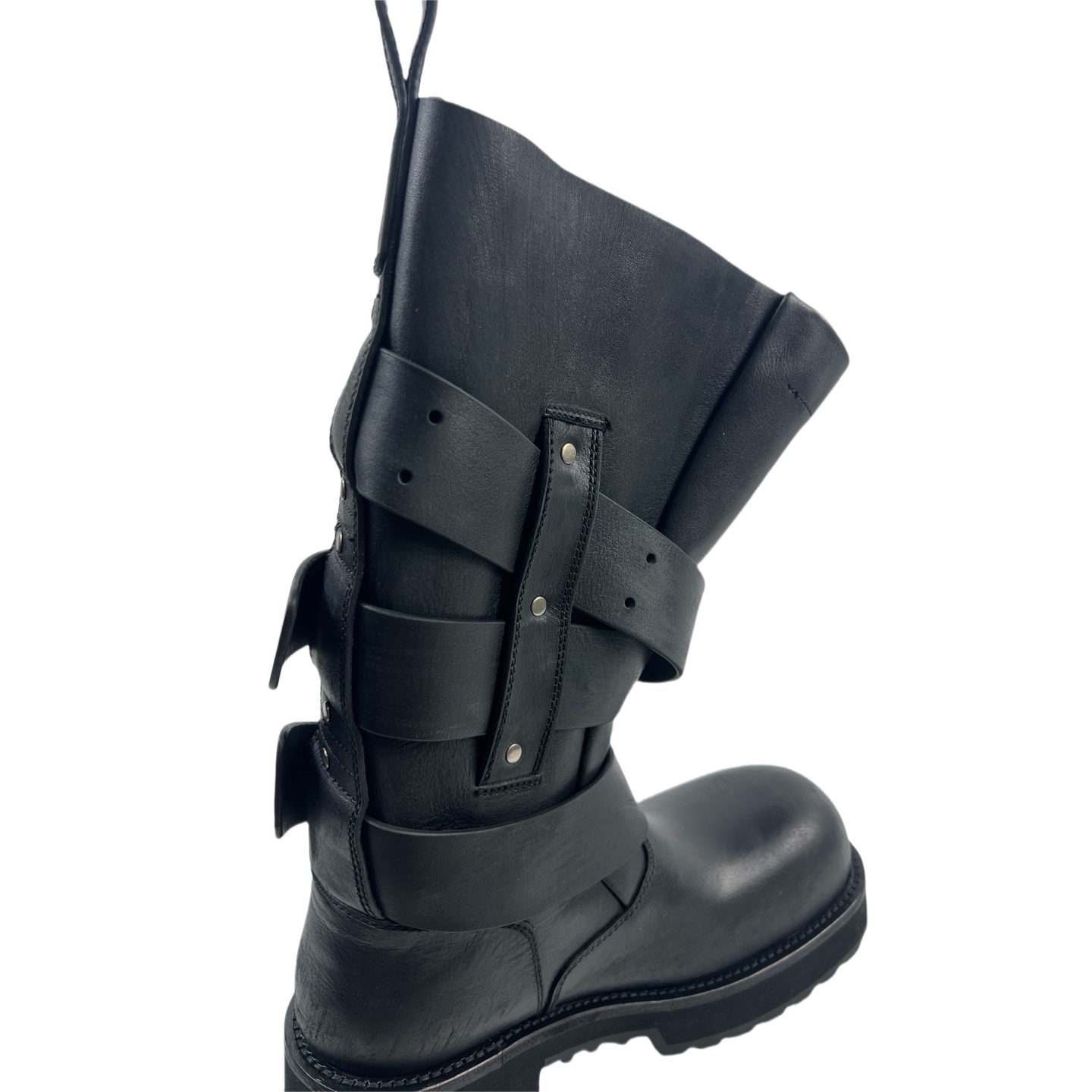 Balenciaga Venom High Boot In Black Calfskin - DopestKickz